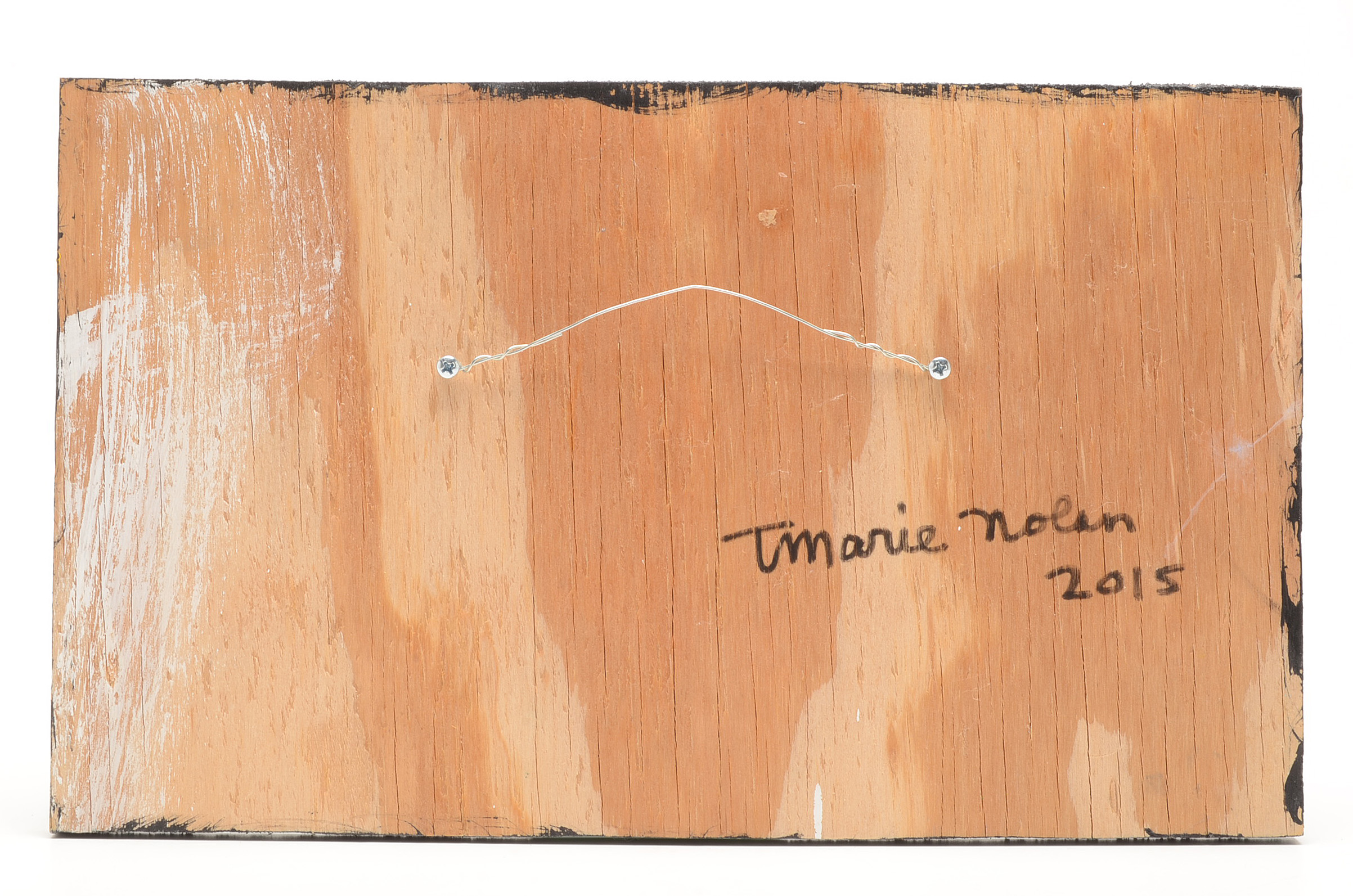 T. Marie Nolan Original 2015 Folk Art Acrylic on Salvaged Wood