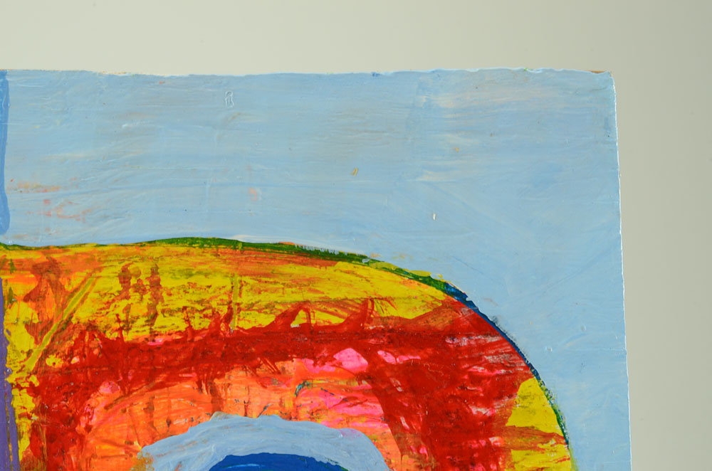 Bob Hoke Original 2015 Outsider Art Acrylic Painting on Plywood "Candy Man"