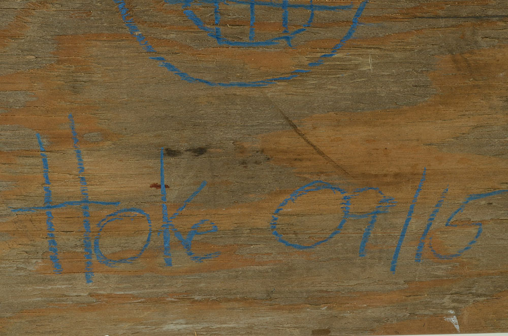 Bob Hoke Original 2015 Outsider Art Acrylic Painting on Plywood "Candy Man"