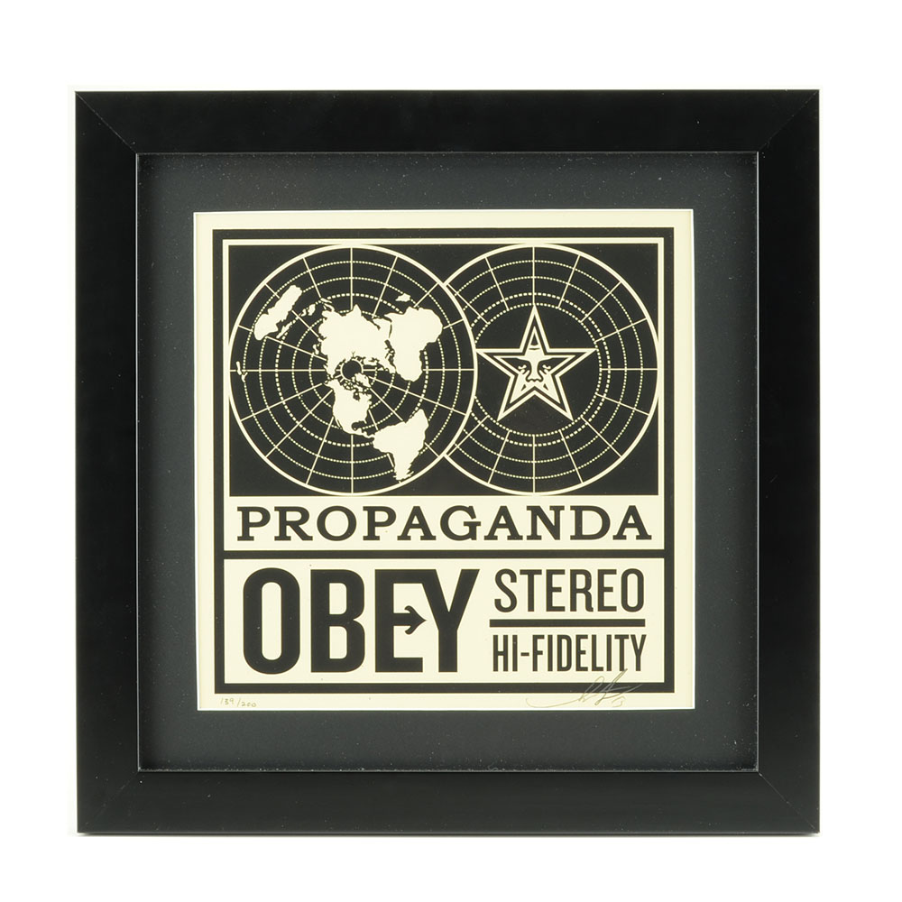 Shepard Fairey Signed Limited Edition Serigraph from "50 Shades of Black"