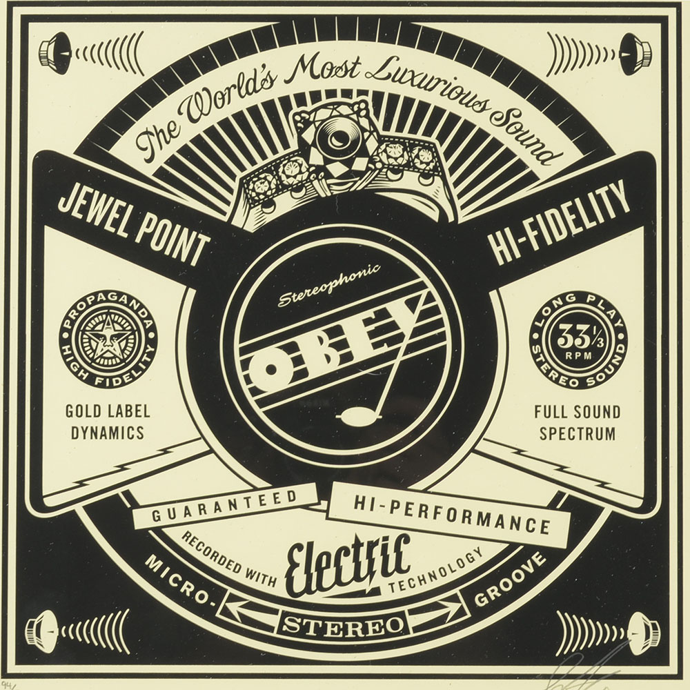 Shepard Fairey Signed Limited Edition Serigraph from "50 Shades of Black"