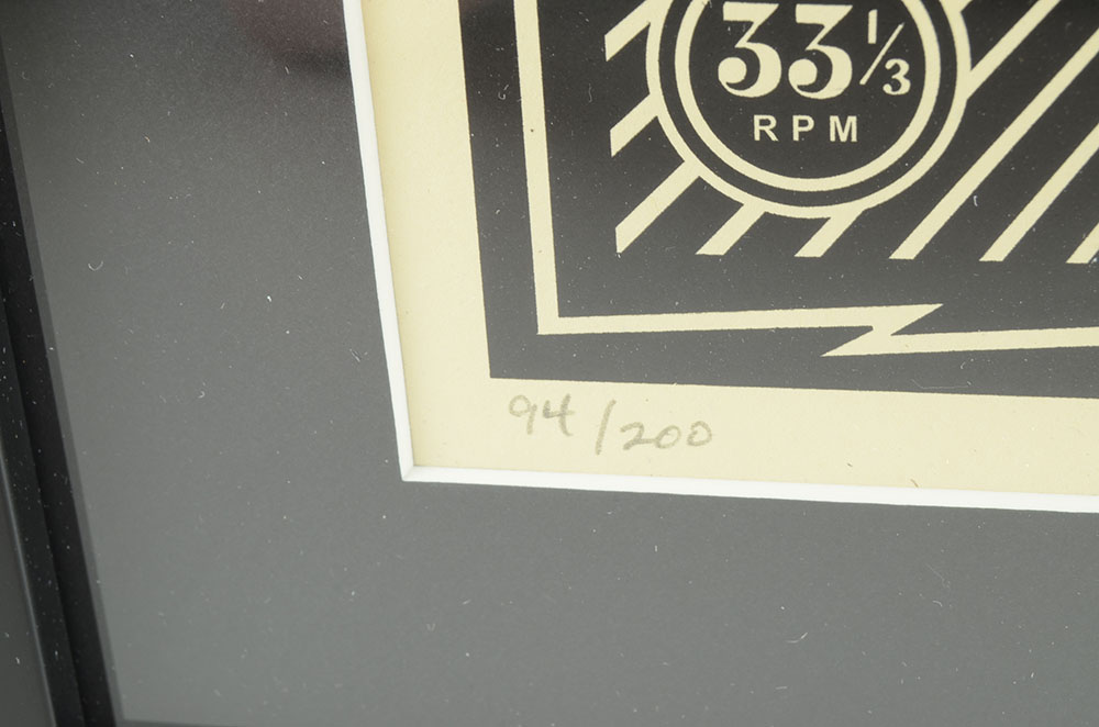 Shepard Fairey Signed Limited Edition Serigraph from "50 Shades of Black"