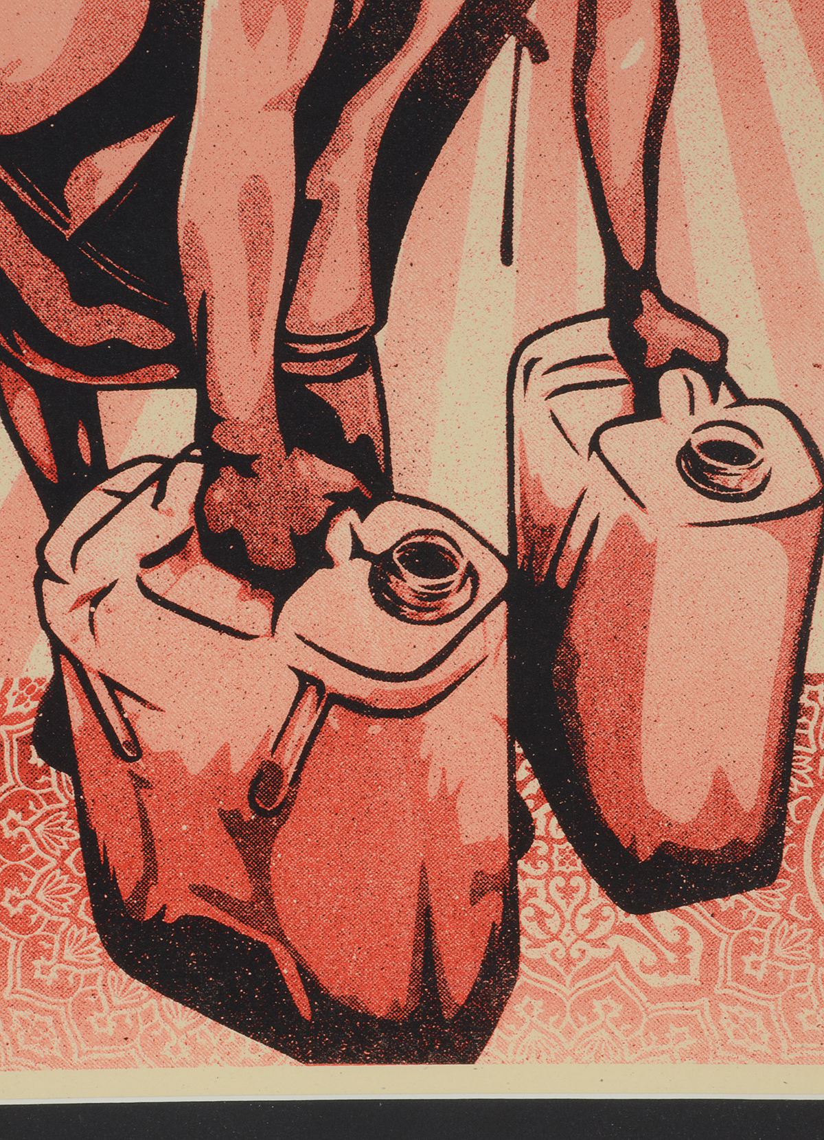 Shepard Fairey 2009 Signed Limited Edition Serigraph "Yellow Cans" for L.E.A.D. Uganda Benefit