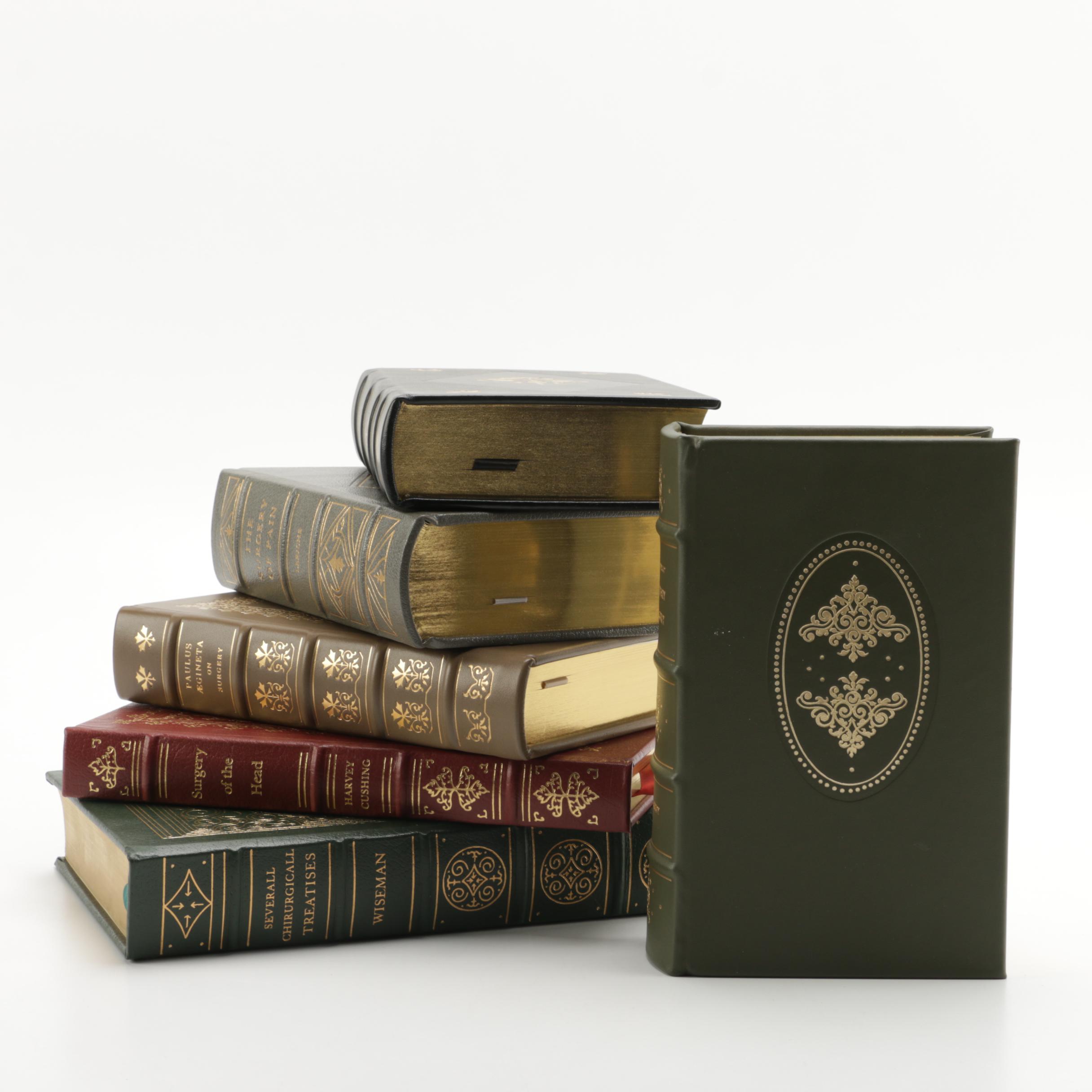 Leatherbound Classic Medical Books Featuring "The Classics of Surgery Library"