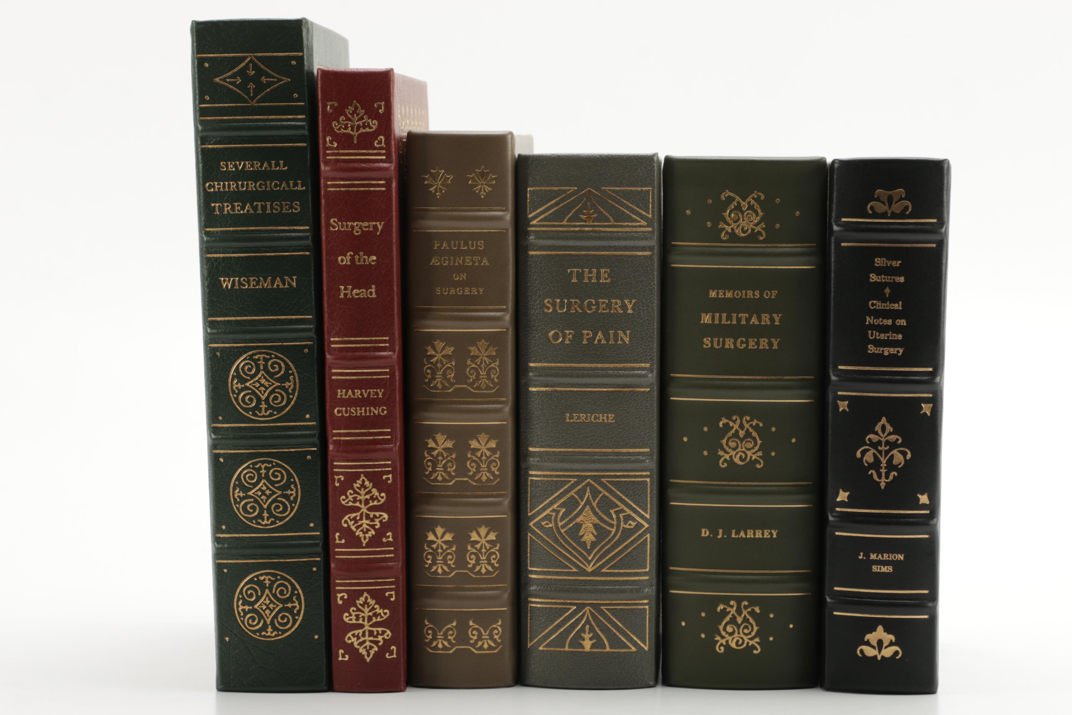 Leatherbound Classic Medical Books Featuring "The Classics of Surgery Library"