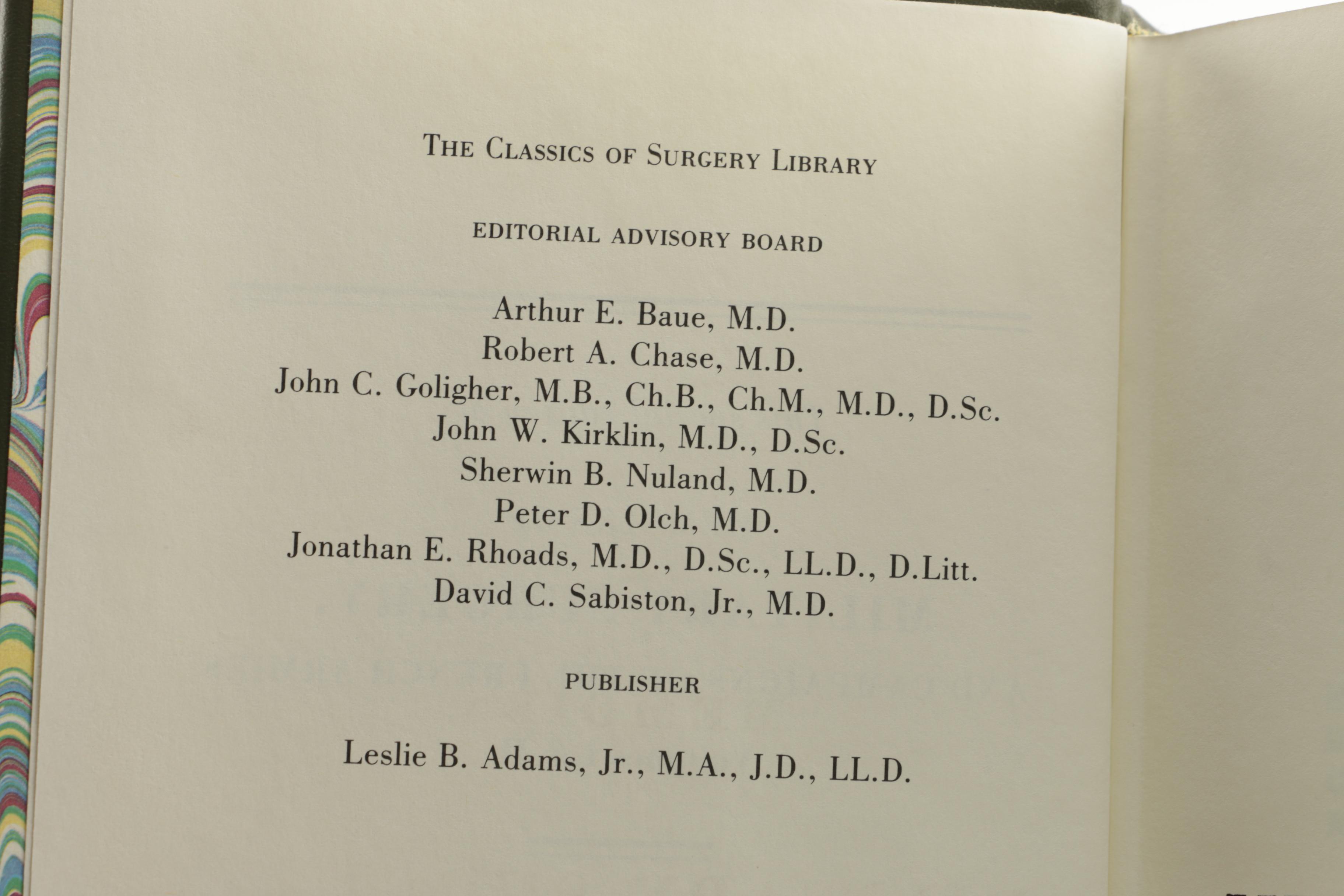 Leatherbound Classic Medical Books Featuring "The Classics of Surgery Library"