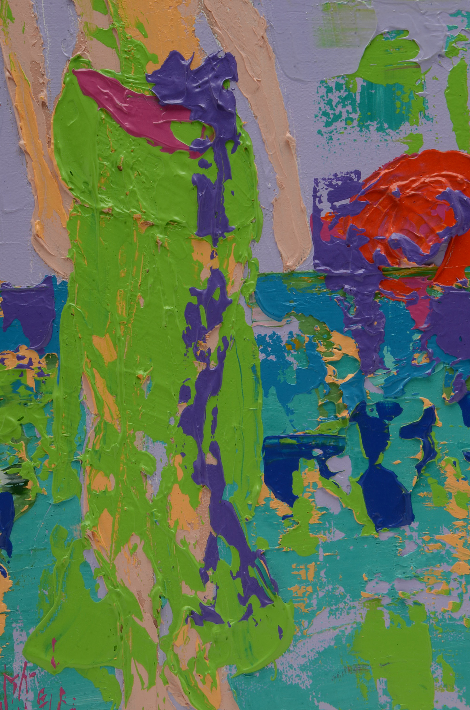 Gayle Gillette Hummel Original 1994 Oil & Acrylic on Canvas "East of the Sun and West of the Moon"