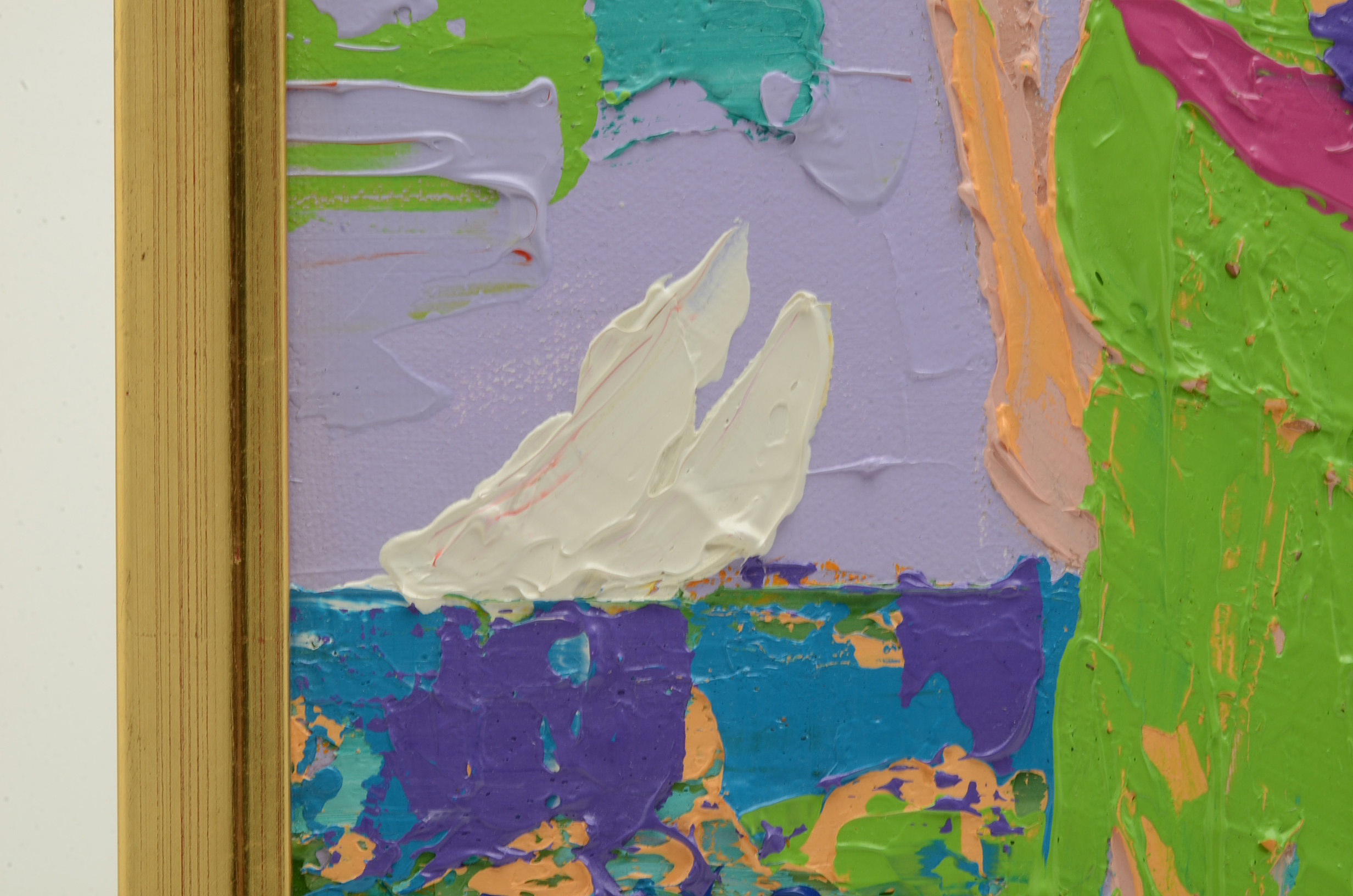 Gayle Gillette Hummel Original 1994 Oil & Acrylic on Canvas "East of the Sun and West of the Moon"