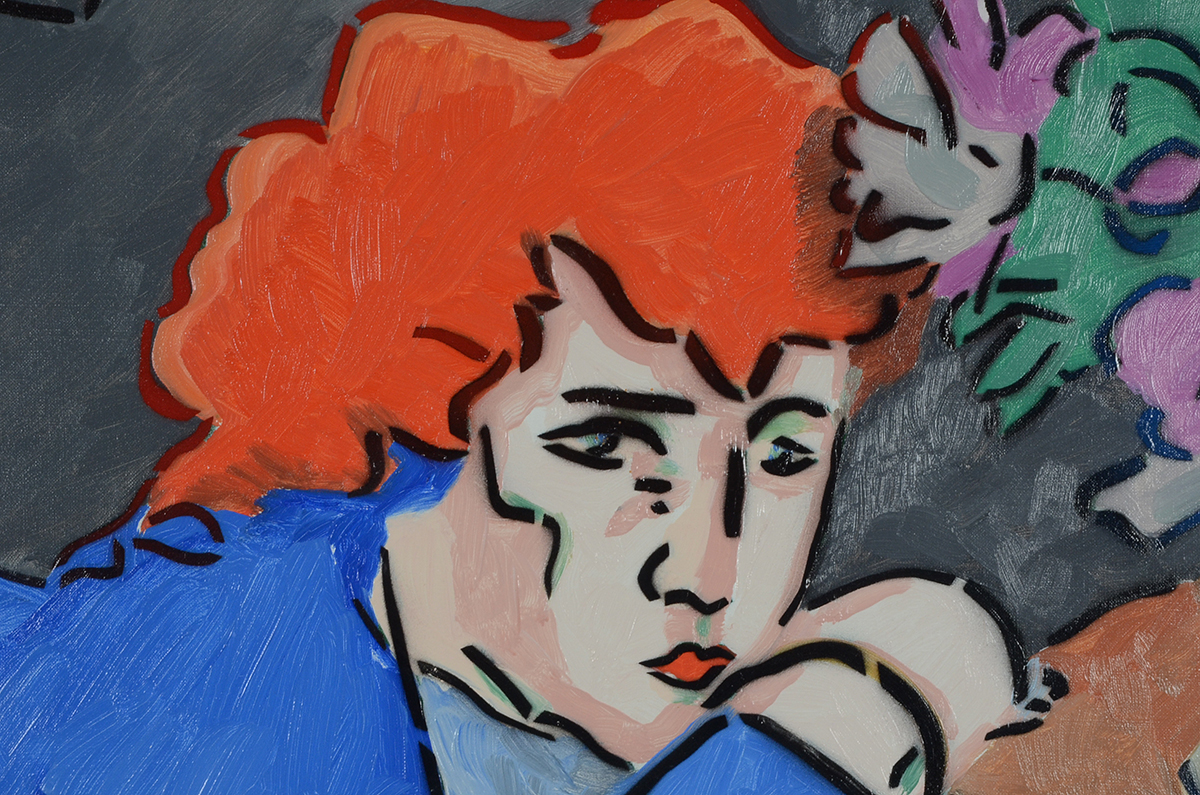 Paul Harmon Original 1987 Acrylic & Spraypaint on Canvas