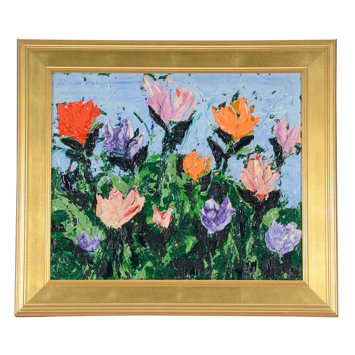 Gayle Gillette Hummel Original 2006 Heavy Impasto Oil on Canvas "Keep an Eye on Spring"