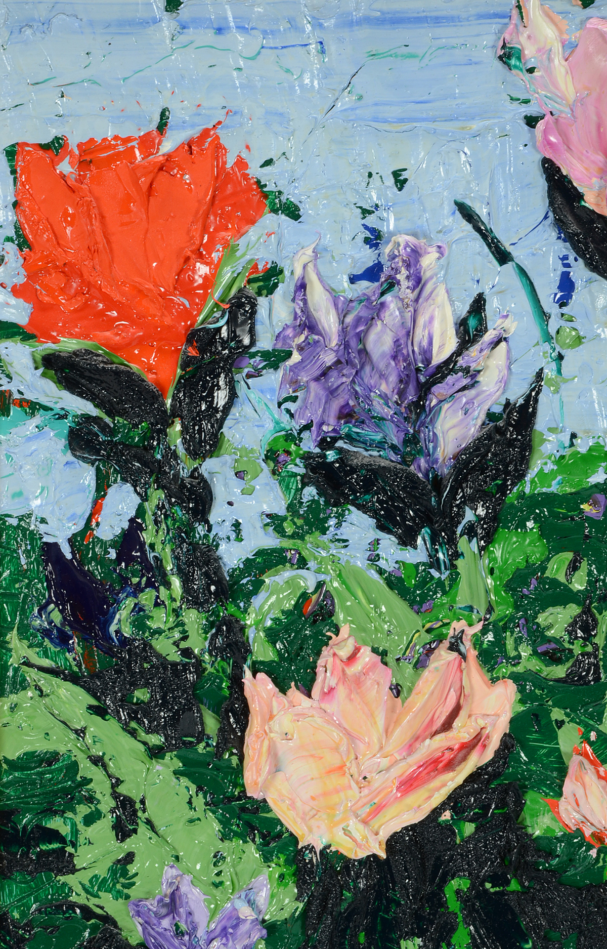 Gayle Gillette Hummel Original 2006 Heavy Impasto Oil on Canvas "Keep an Eye on Spring"