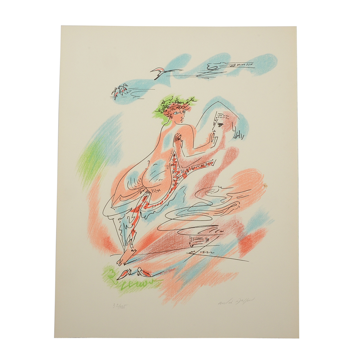 André Masson Signed Limited Edition Lithograph "Cupid and Psyche"