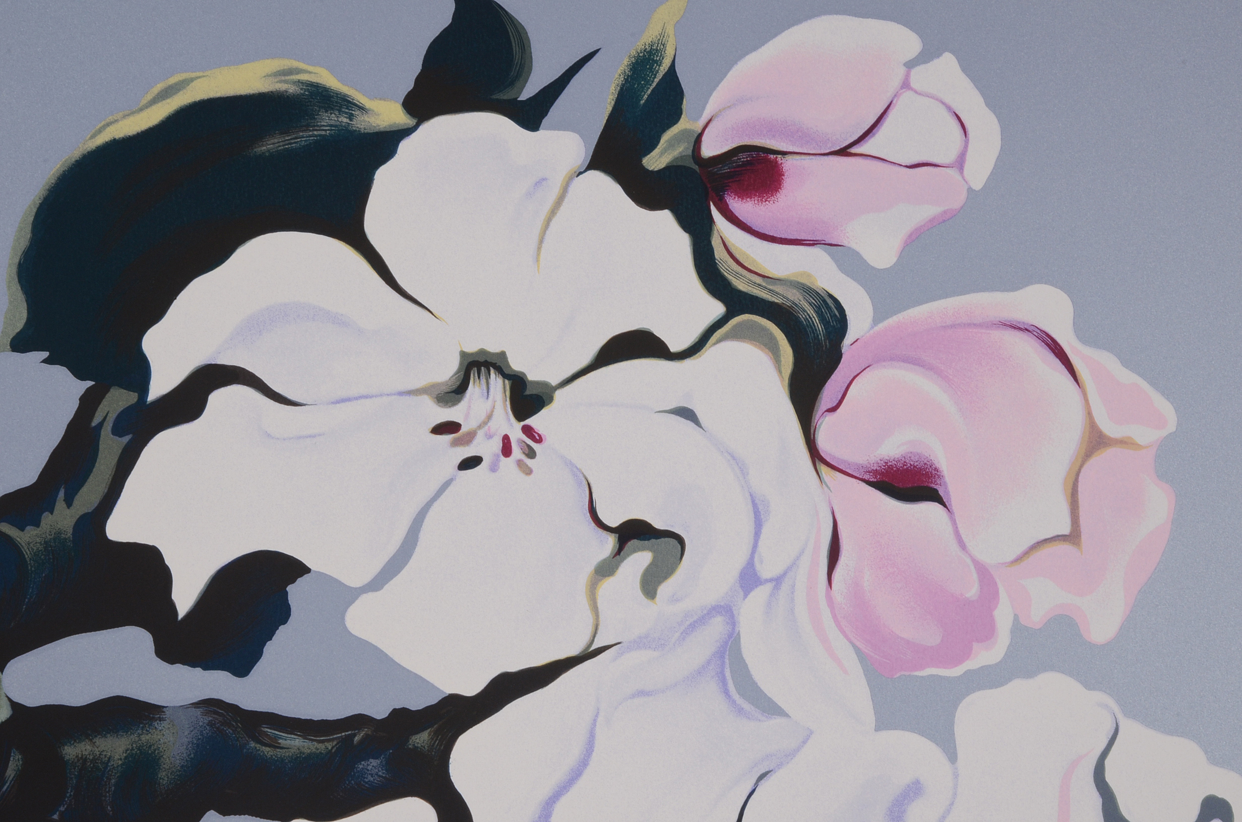 Lowell Nesbitt 1980 Signed Limited Edition Serigraph "Apple Blossom"