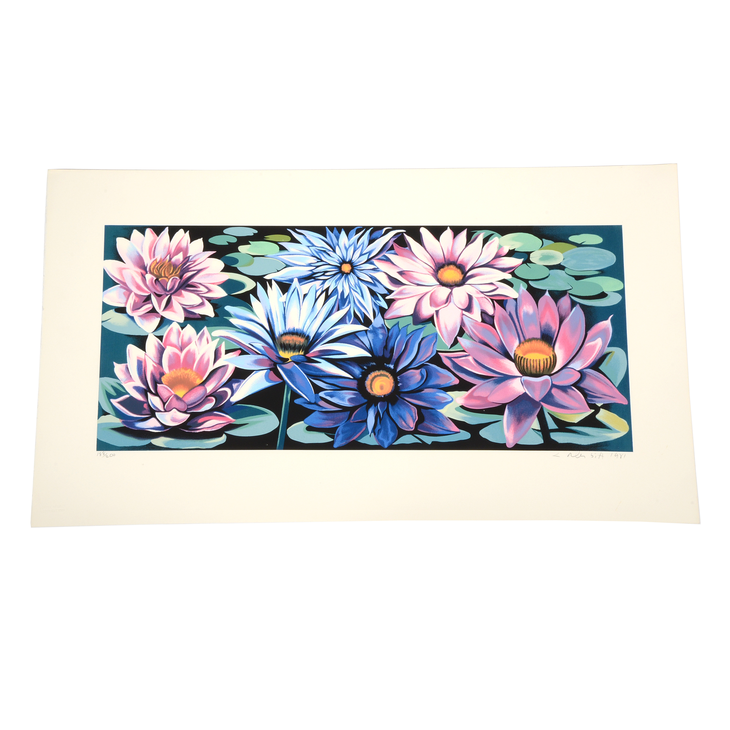 Lowell Nesbitt 1981 Signed Limited Edition Serigraph "Water Lilies"