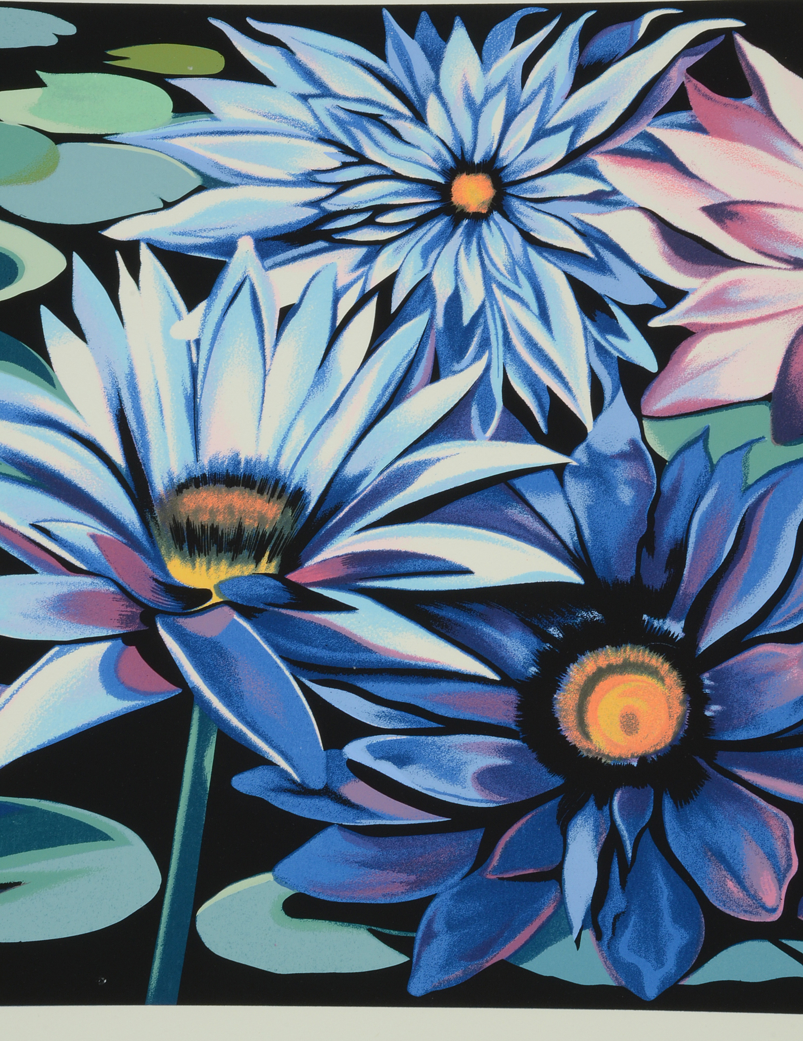 Lowell Nesbitt 1981 Signed Limited Edition Serigraph "Water Lilies"