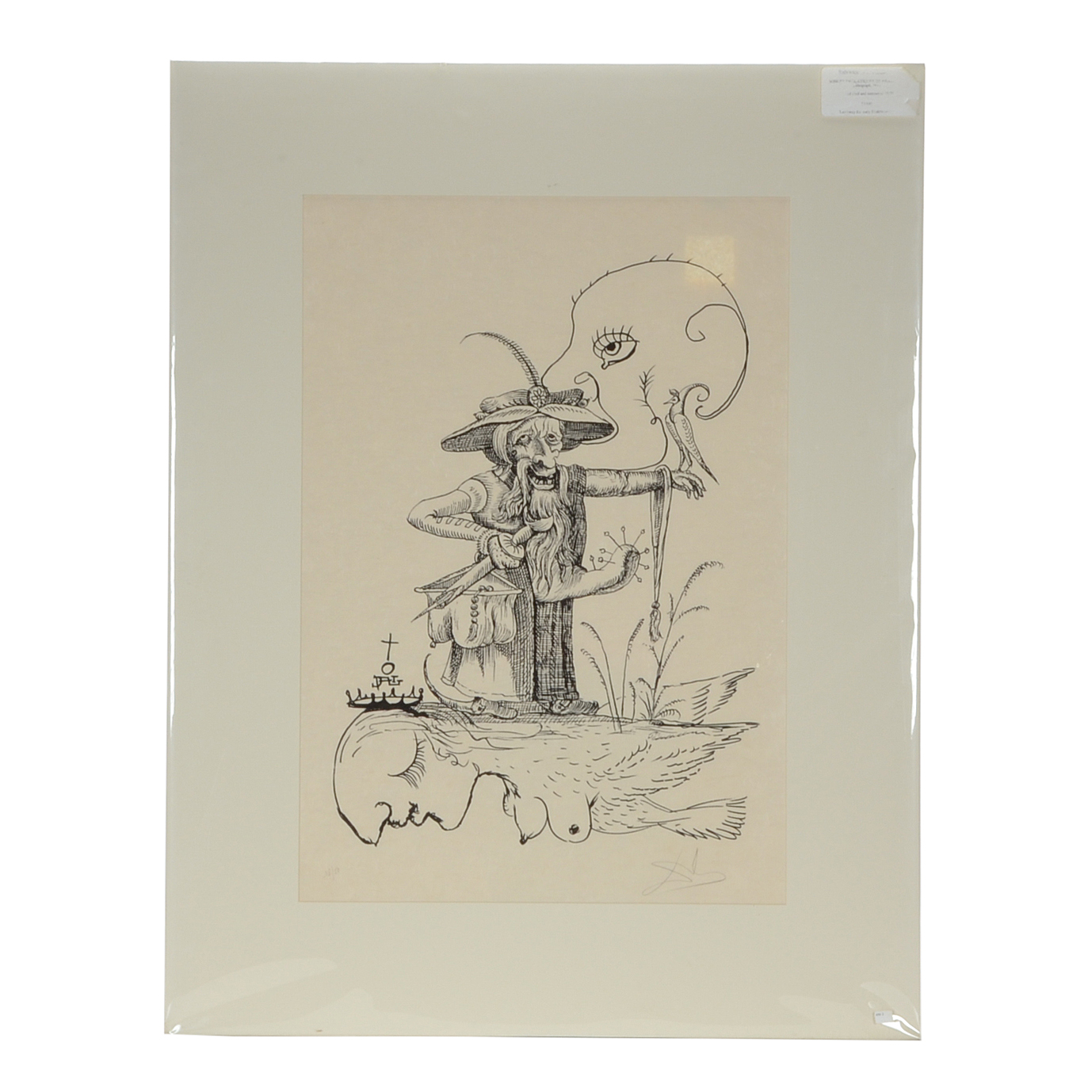 Salvador Dalí Original Lithograph from "Les songes drôlatiques de Pantagruel"