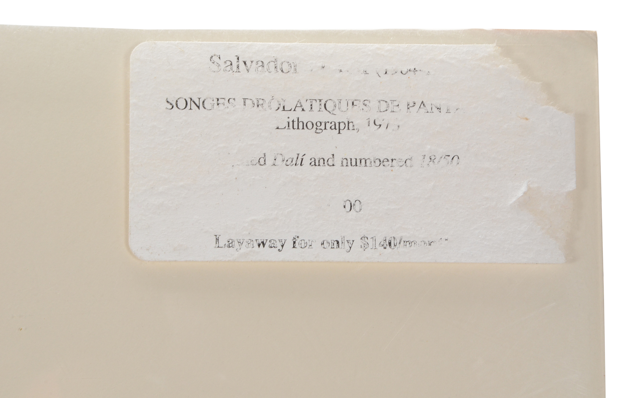 Salvador Dalí Original Lithograph from "Les songes drôlatiques de Pantagruel"