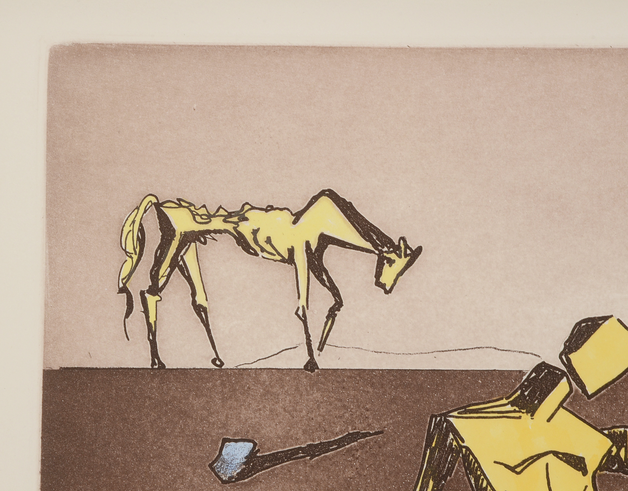 Salvador Dalí Original Aquatint Etching "The Mirror of Chivalry"