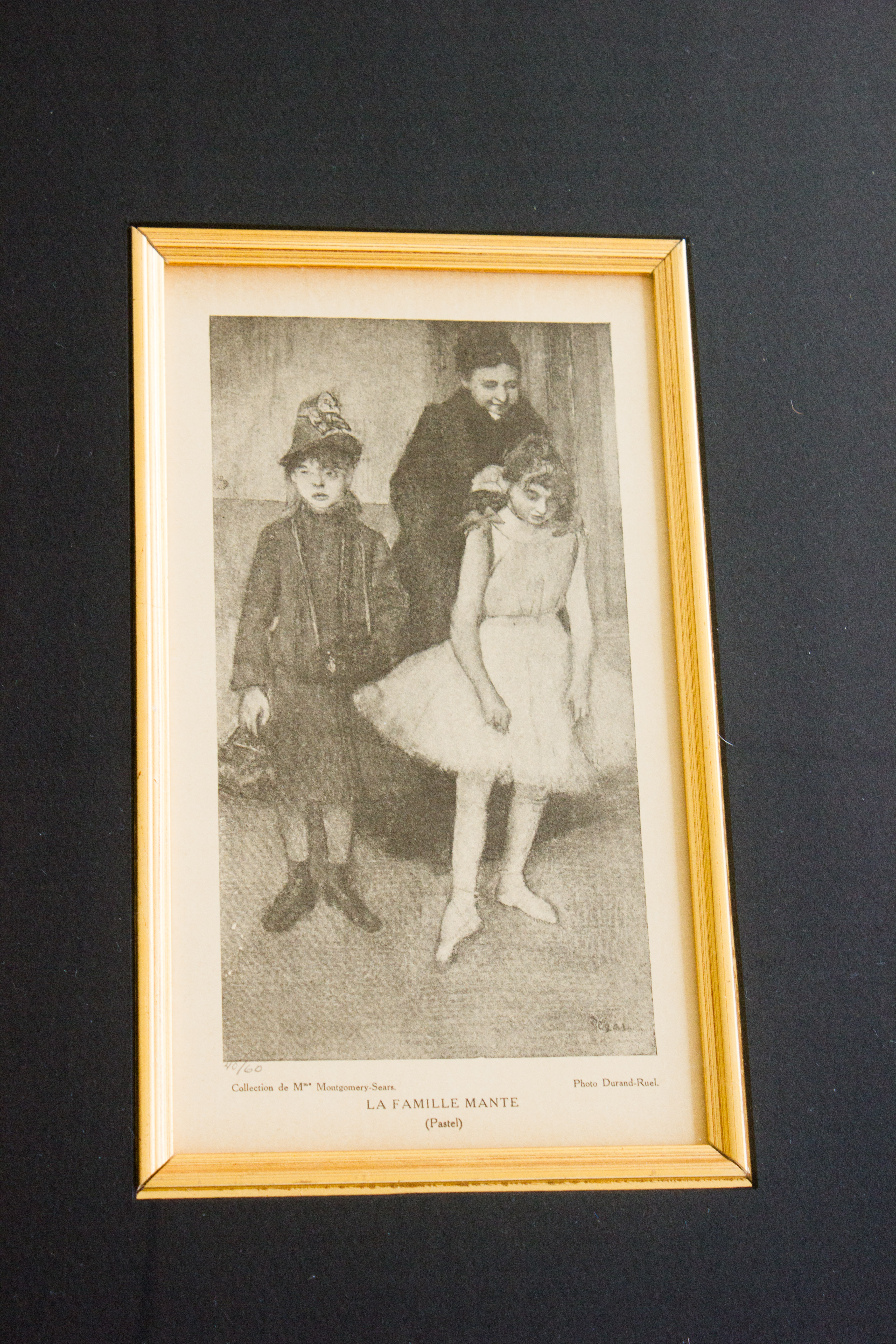 Limited Edition Offset Lithograph After Edgar Degas' "La Famille Mante"