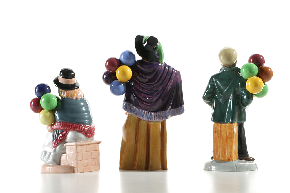 1980s Royal Doulton China Balloon Figurines
