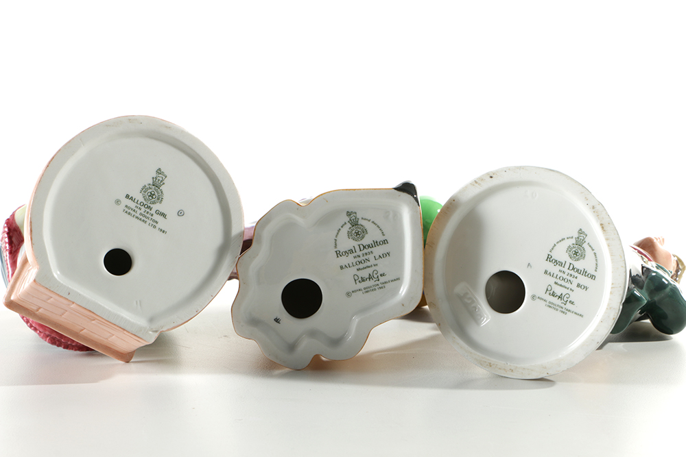 1980s Royal Doulton China Balloon Figurines