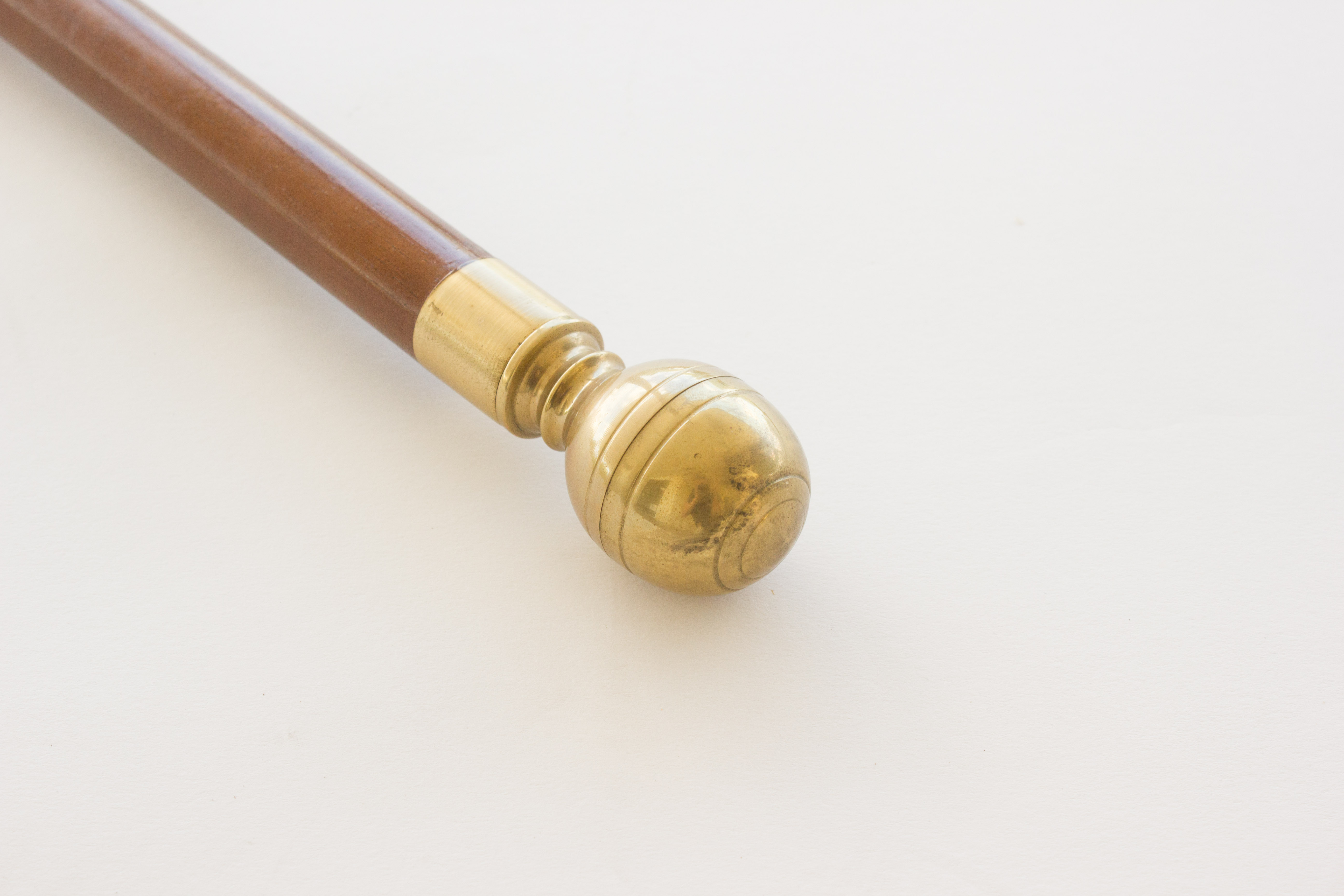 Hidden Compass and Carved Snake Wooden Walking Sticks