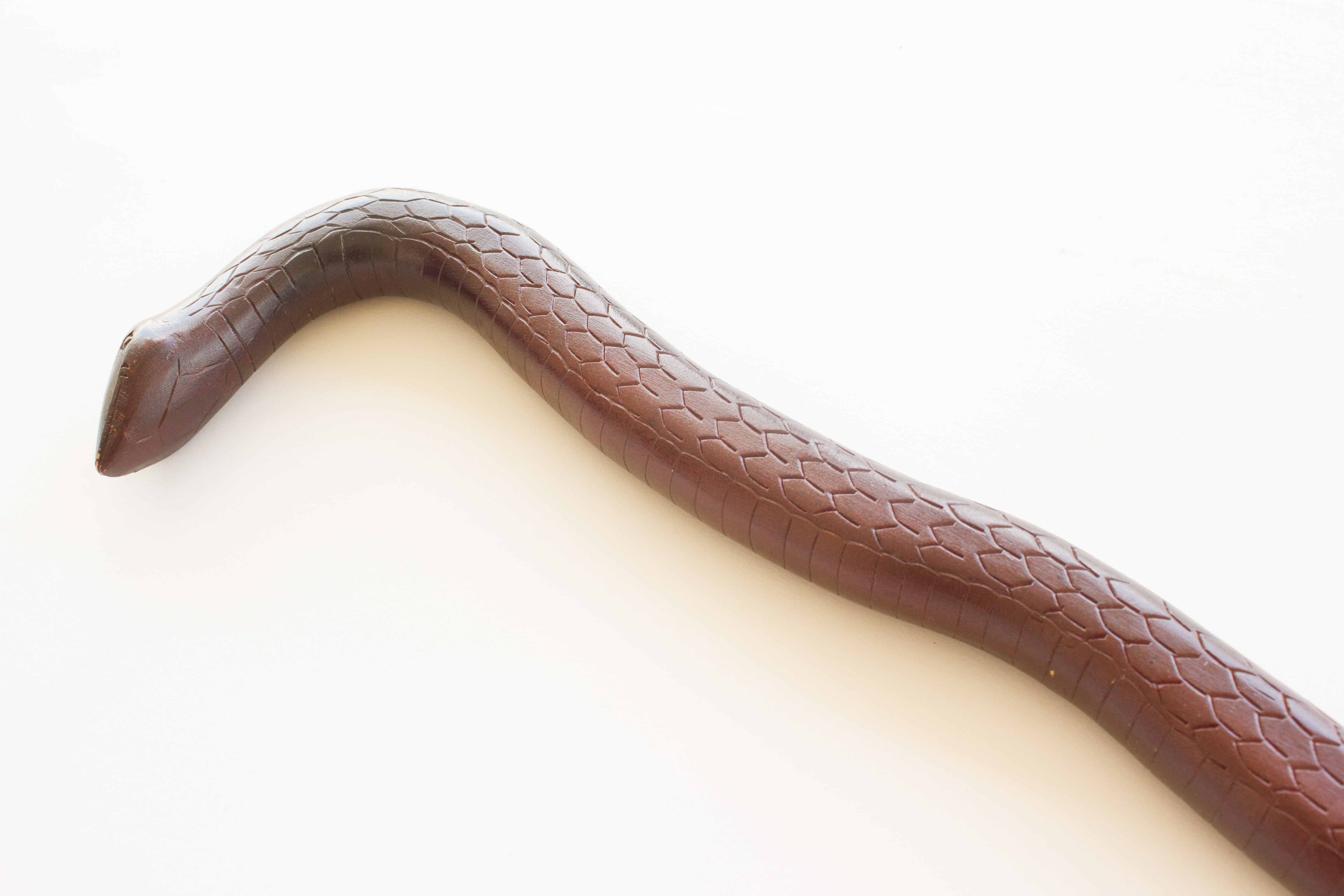 Hidden Compass and Carved Snake Wooden Walking Sticks