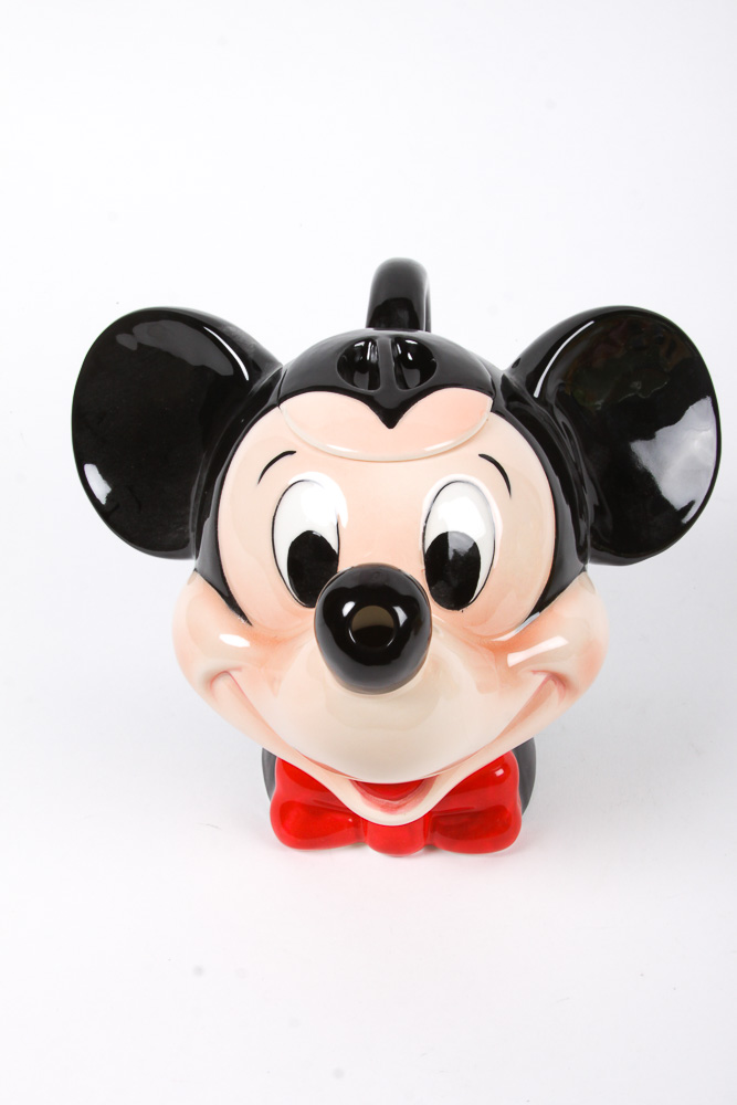 Group of Children's Ceramic Teapots Featuring Disney