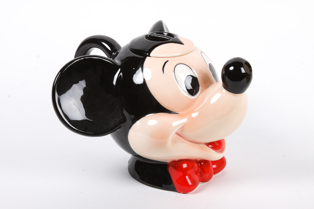 Group of Children's Ceramic Teapots Featuring Disney