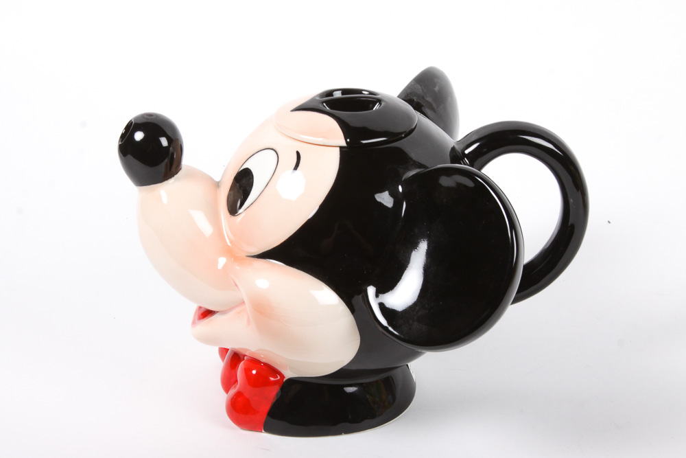Group of Children's Ceramic Teapots Featuring Disney