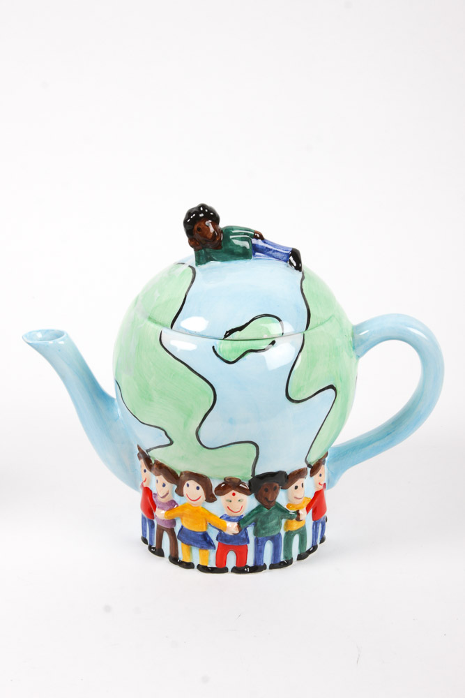Group of Children's Ceramic Teapots Featuring Disney