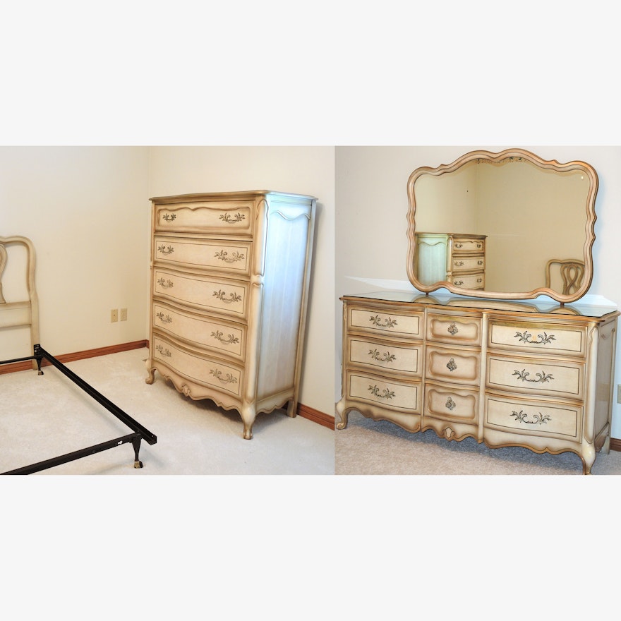 French Provincial Style Bedroom Set by Bassett Furniture