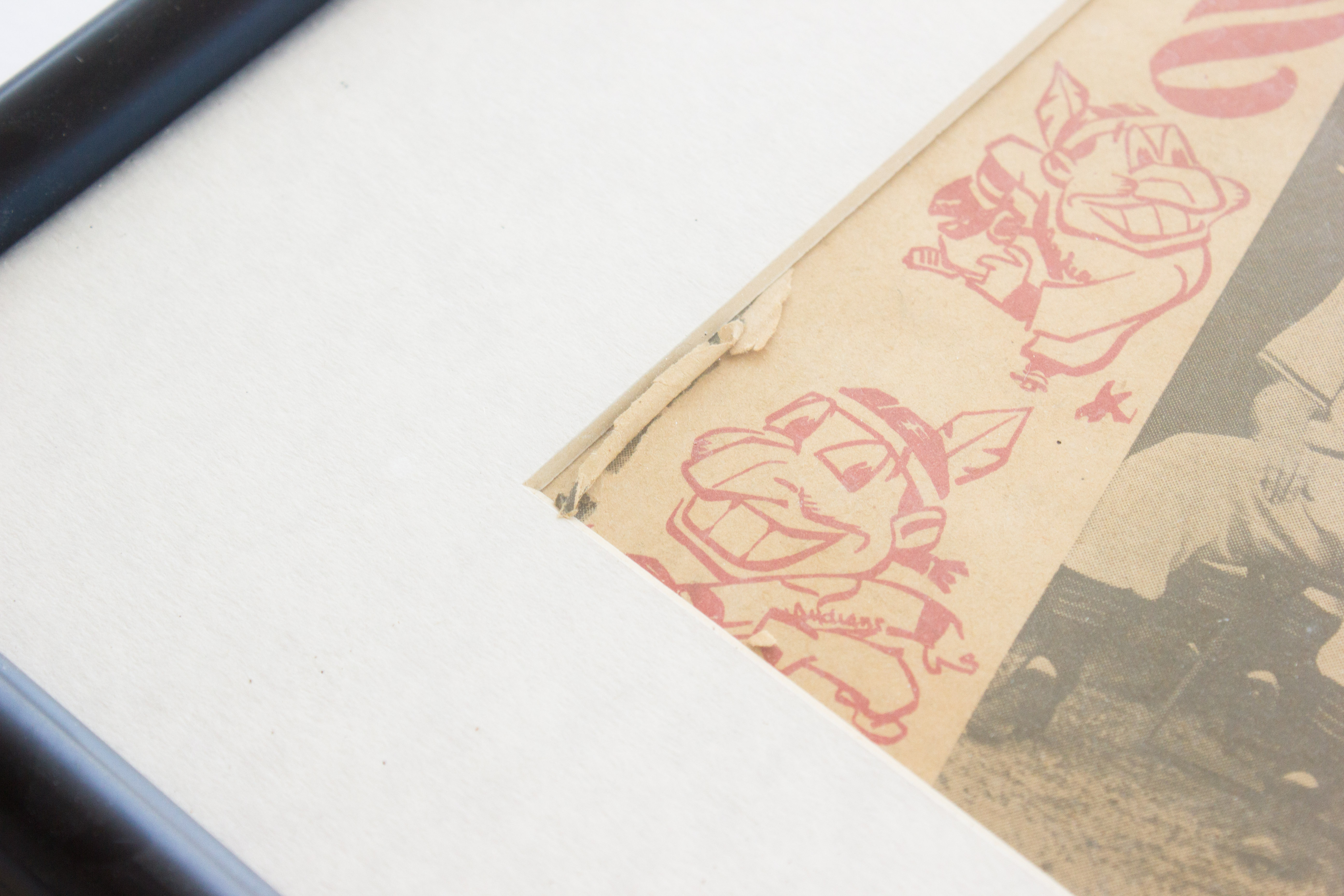 1948 Cleveland Indians Framed Team Photograph from "The Cleveland Press"