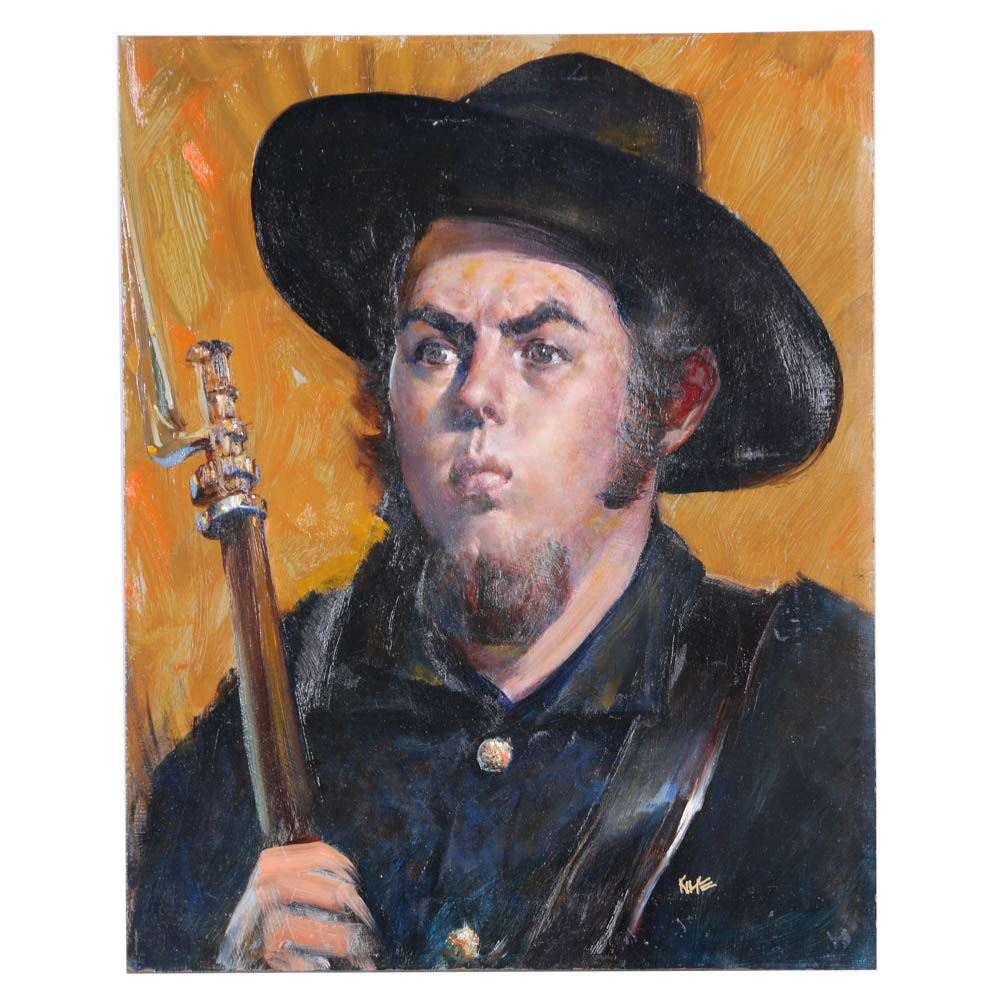 Original Wesley Kime Portrait of a Civil War Soldier