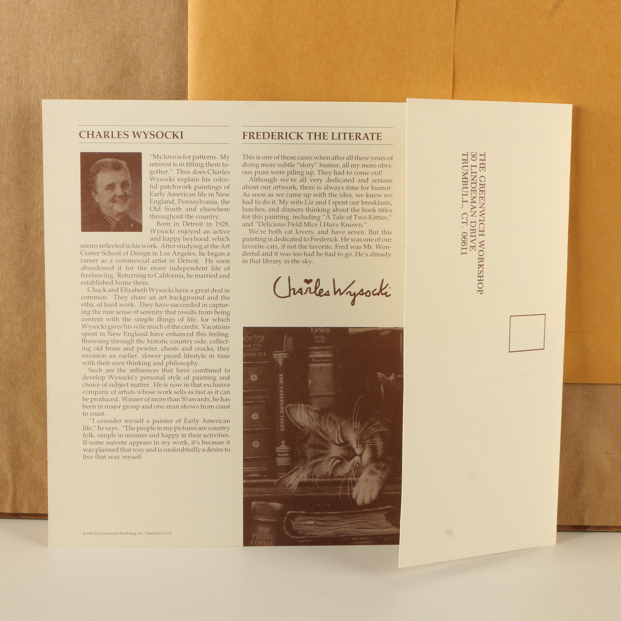 Charles Wysocki Limited Edition Offset Lithograph "Frederick the Literate"