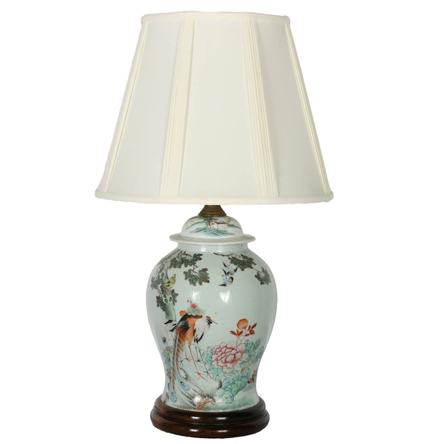 20th Century Chinese Ginger Jar Lamp