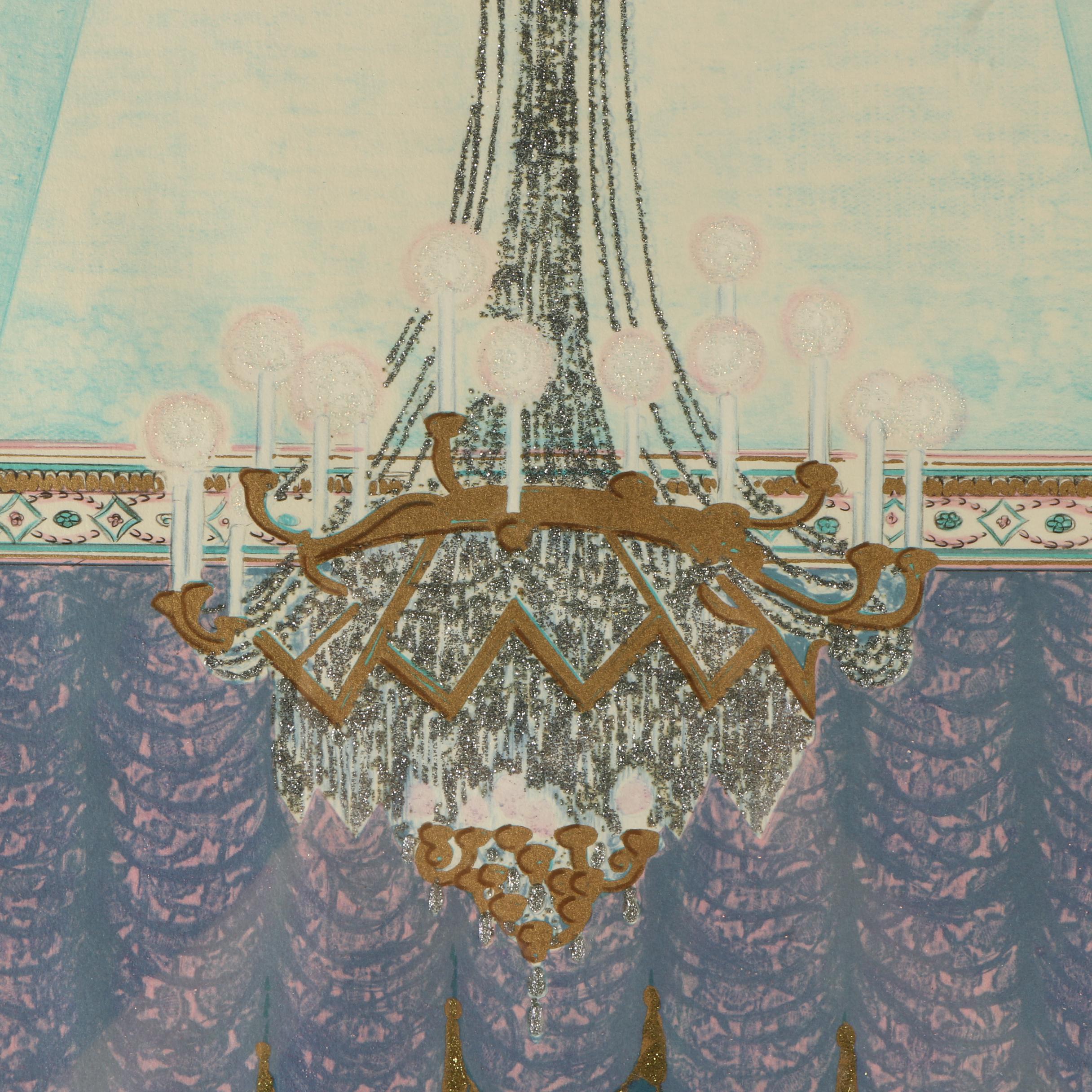 Mary Vickers Embellished Lithograph "Keep Loving Me"