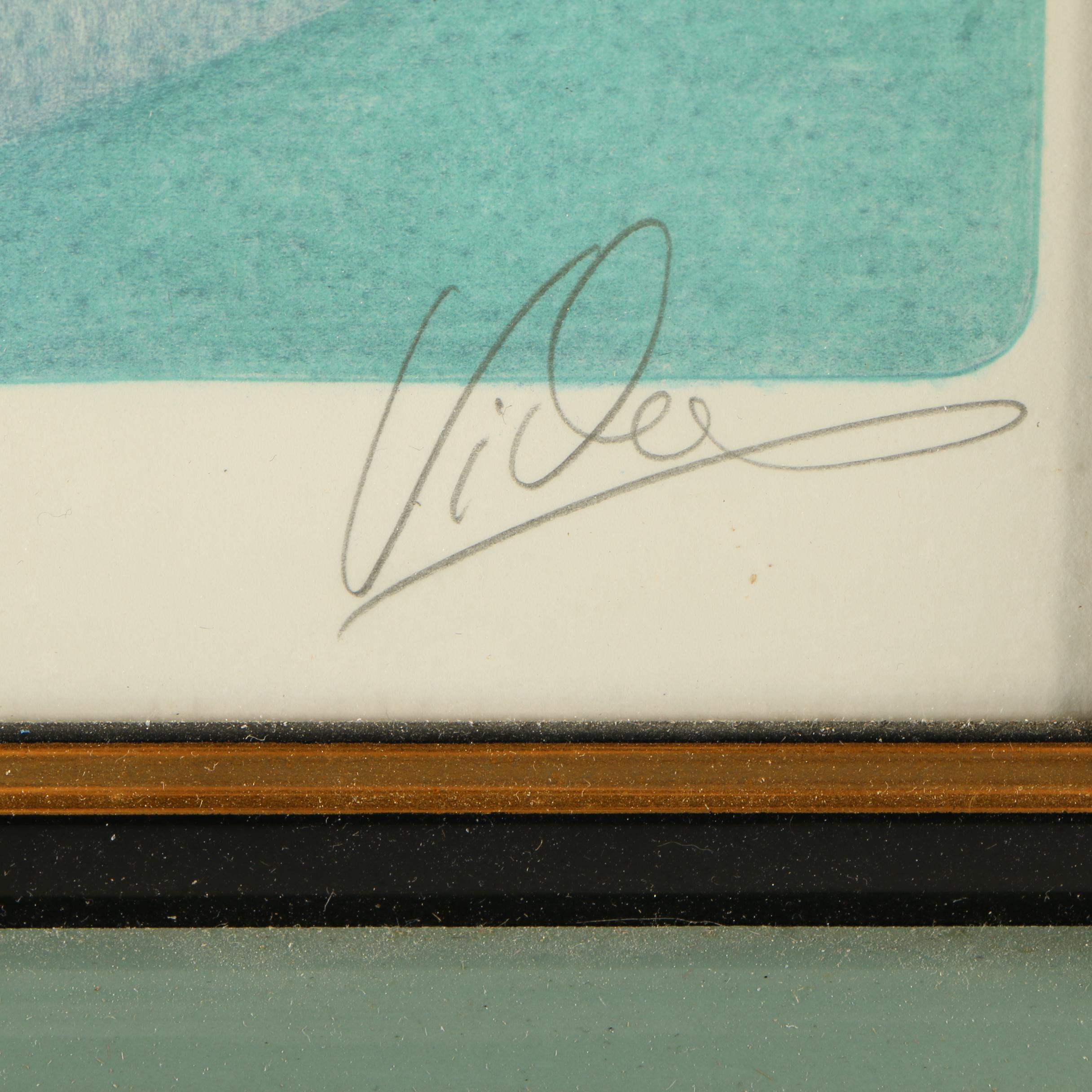 Mary Vickers Embellished Lithograph "Keep Loving Me"