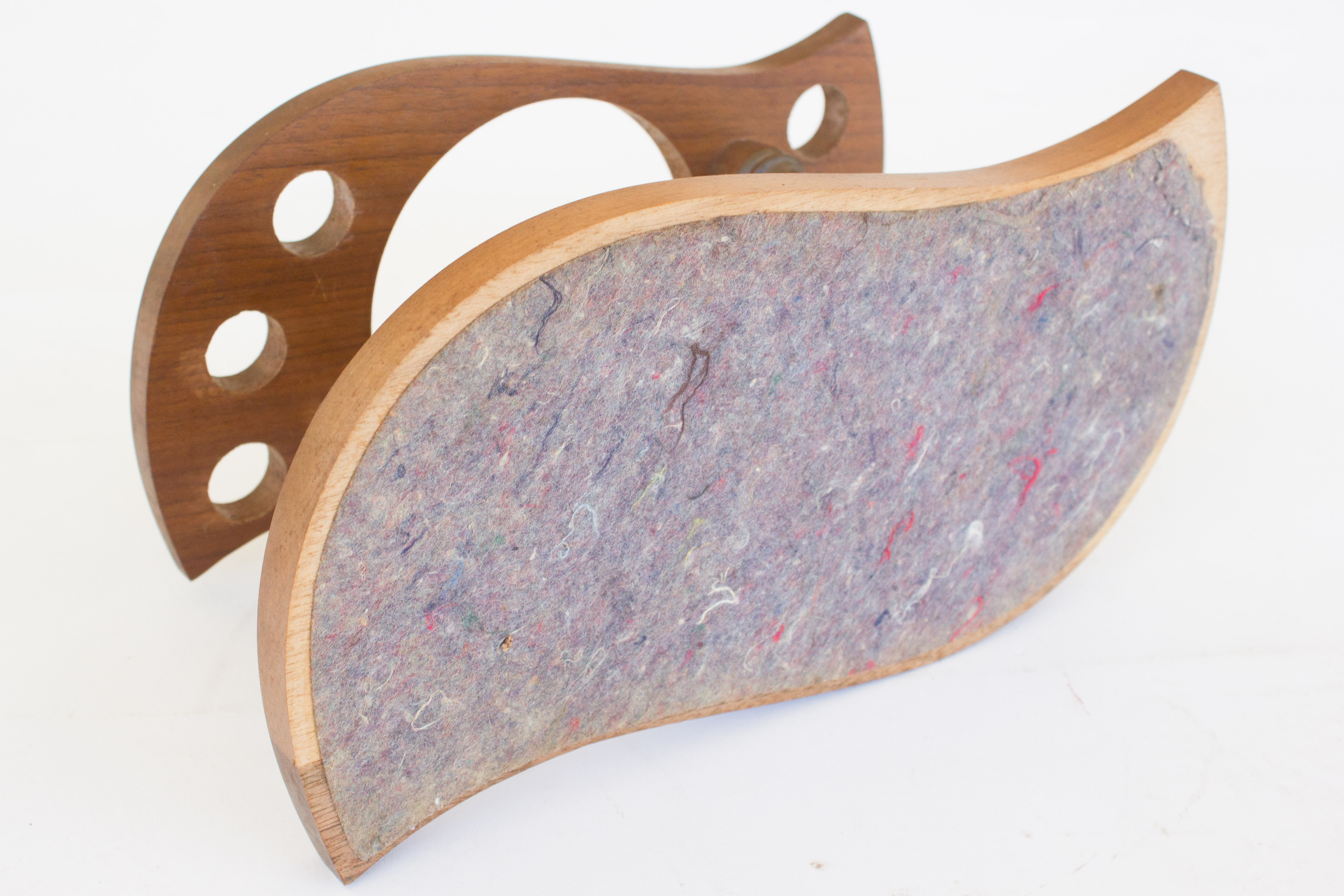 Vintage Dun-Rite Tobacco Pipe Holder and Humidor with Amber Glass Jar