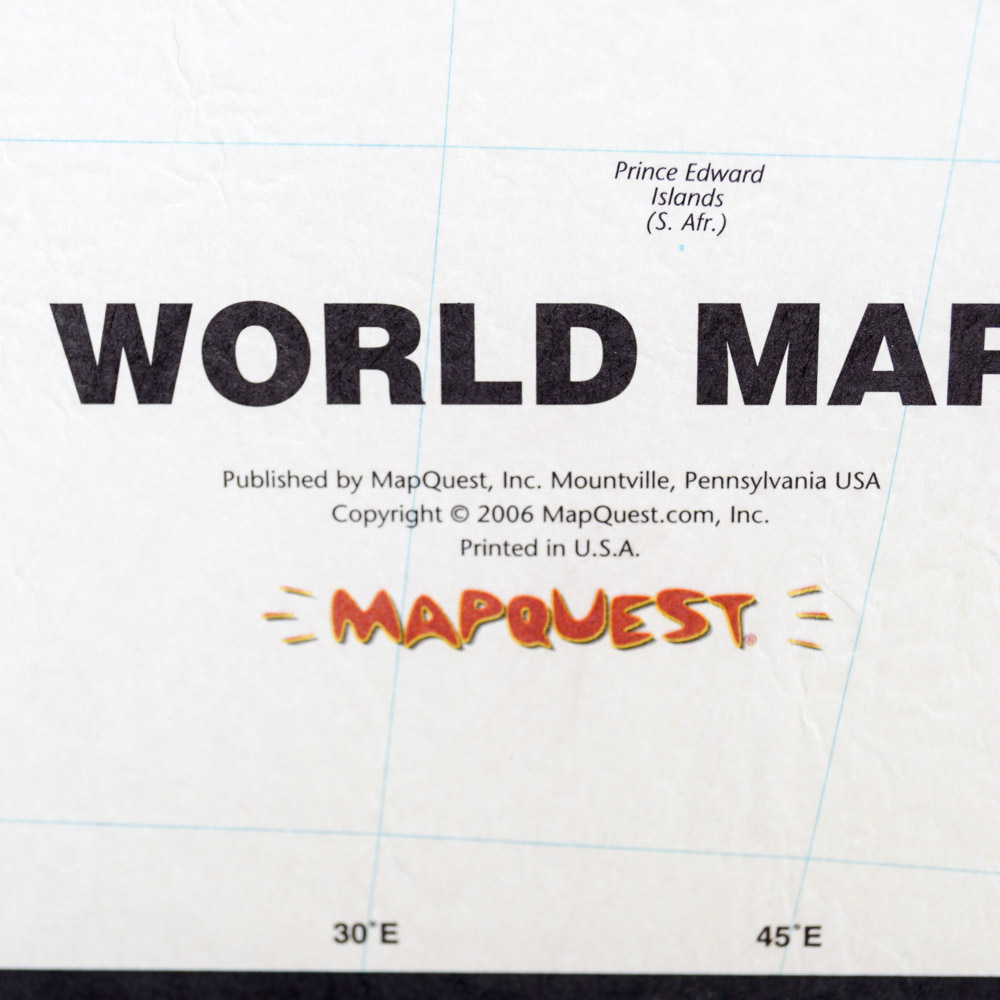 Large Framed World Map