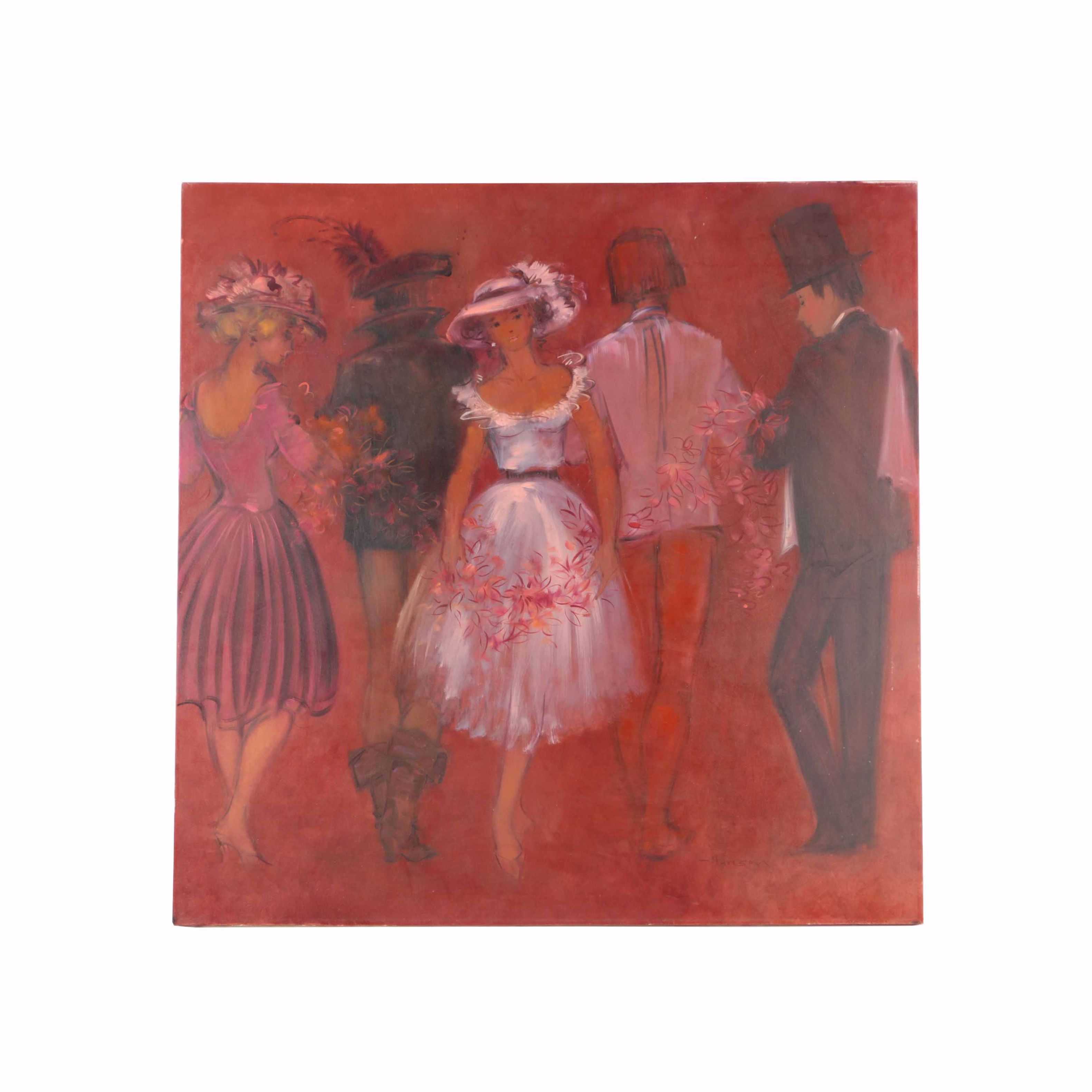 Hansen Original Oil Painting "Dancing"