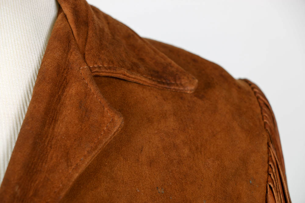 Vintage Brown Suede Fringe Jacket by Joo Kay