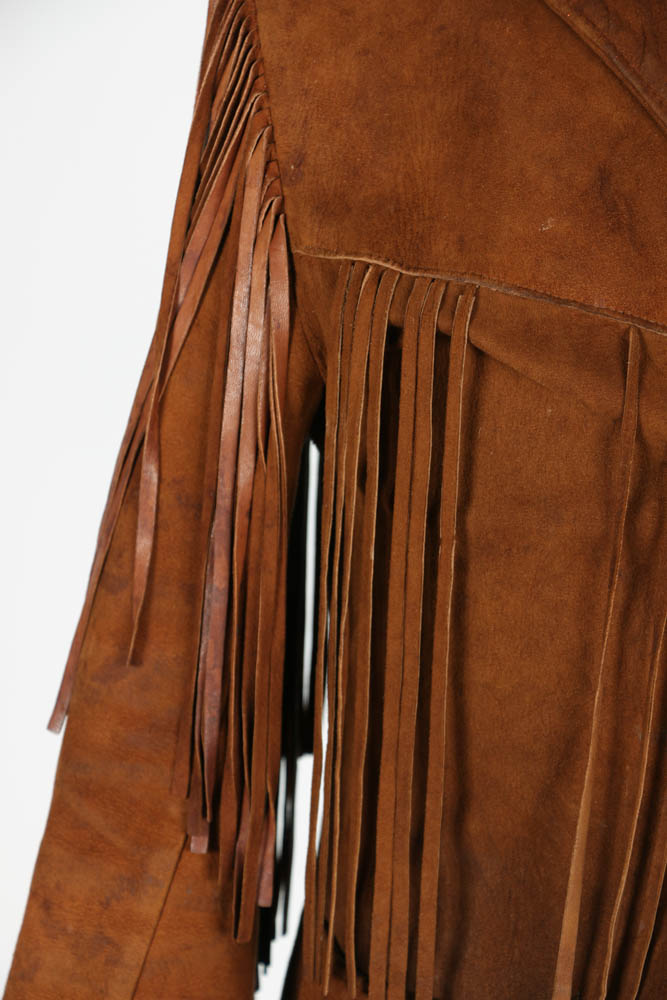 Vintage Brown Suede Fringe Jacket by Joo Kay