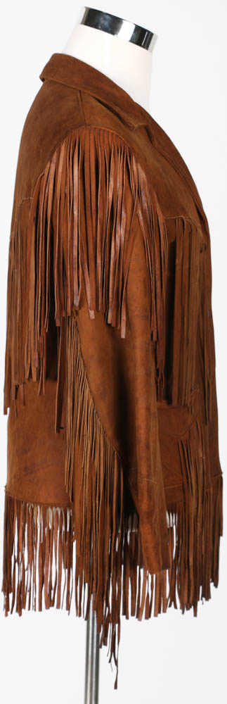 Vintage Brown Suede Fringe Jacket by Joo Kay