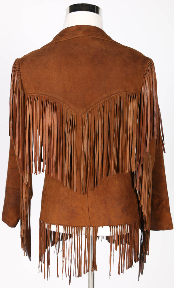 Vintage Brown Suede Fringe Jacket by Joo Kay