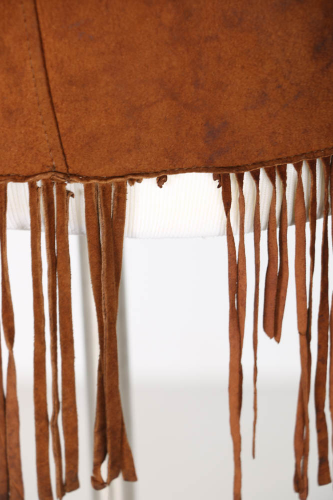 Vintage Brown Suede Fringe Jacket by Joo Kay