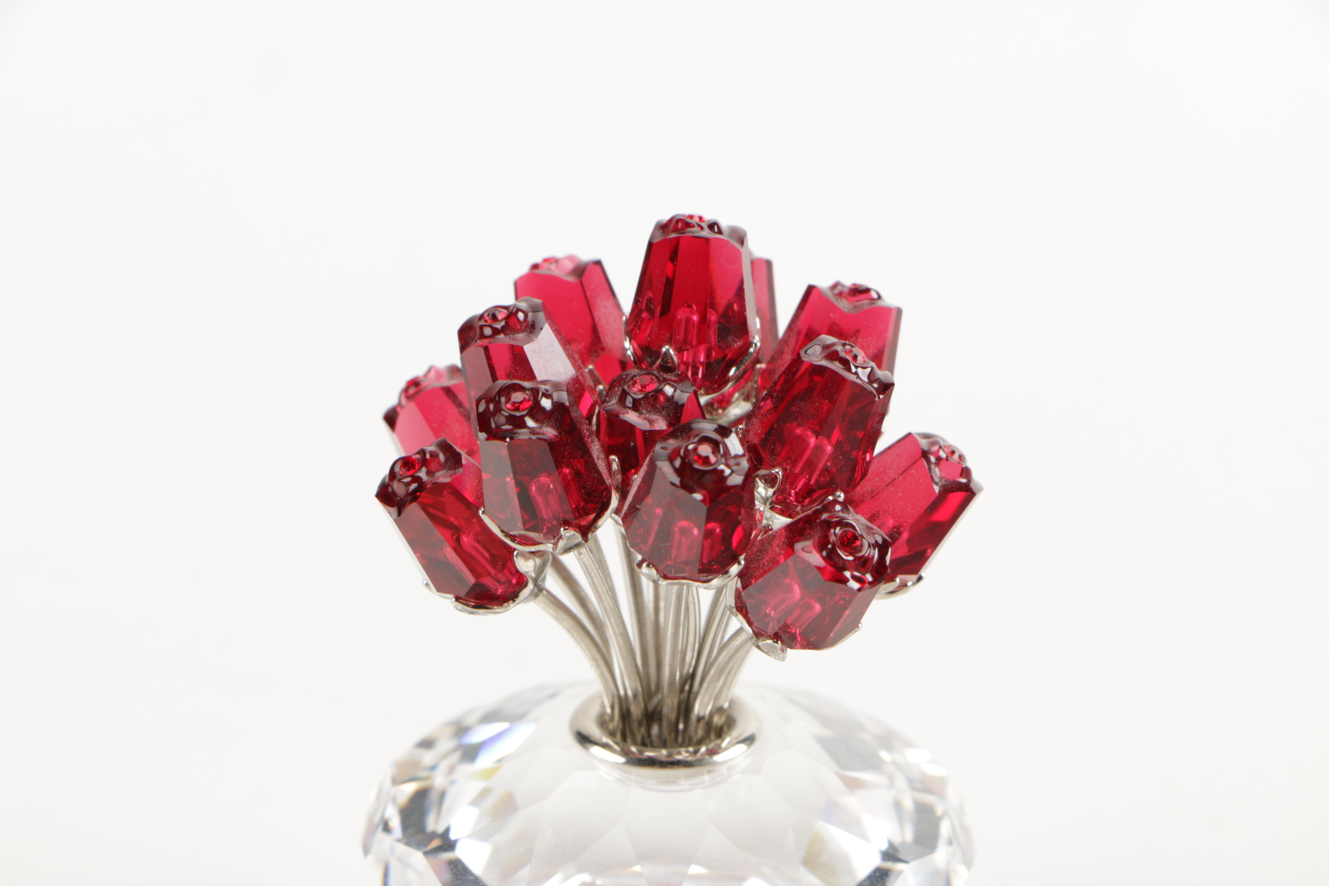 Swarovski Crystal Vase of Roses