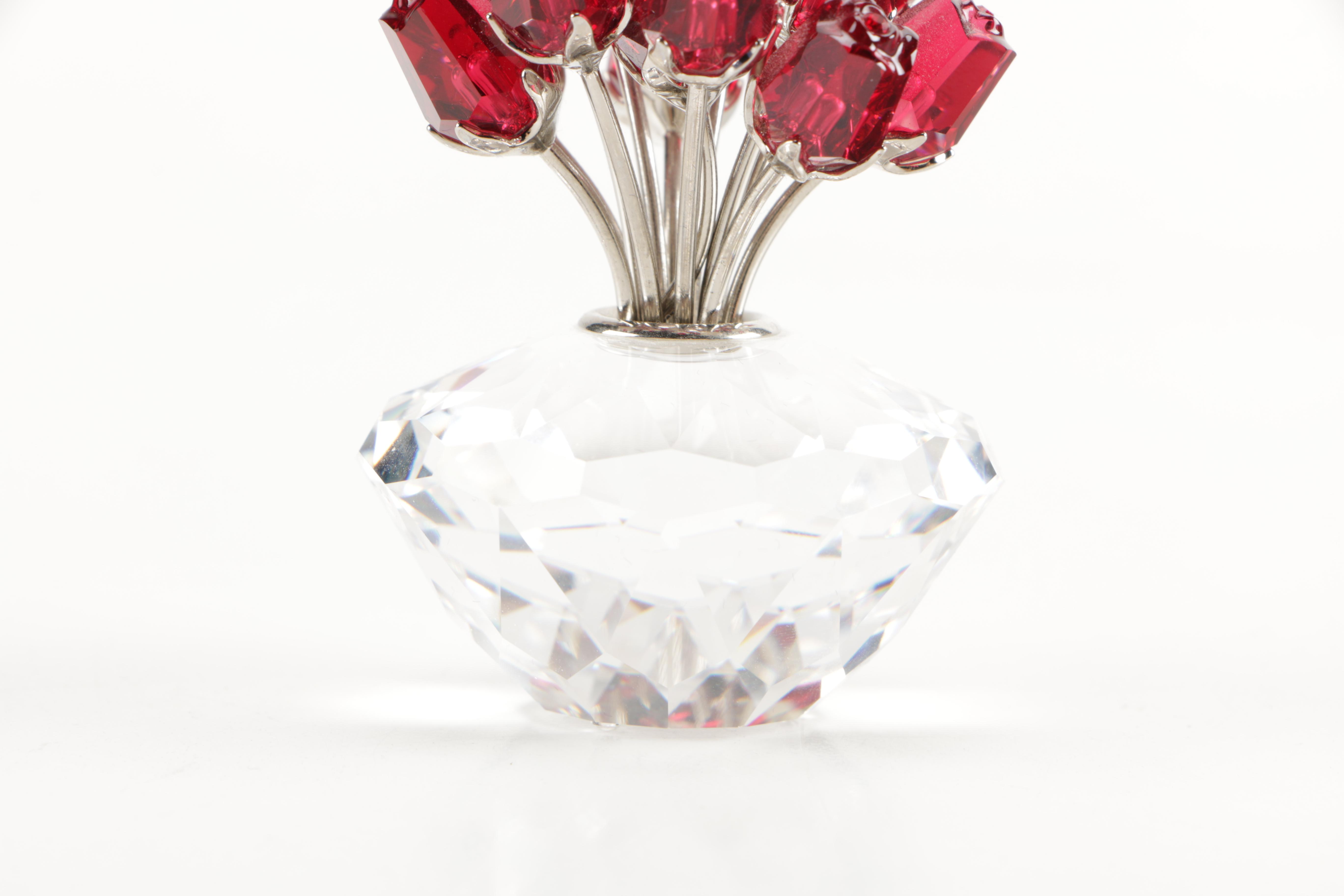 Swarovski Crystal Vase of Roses