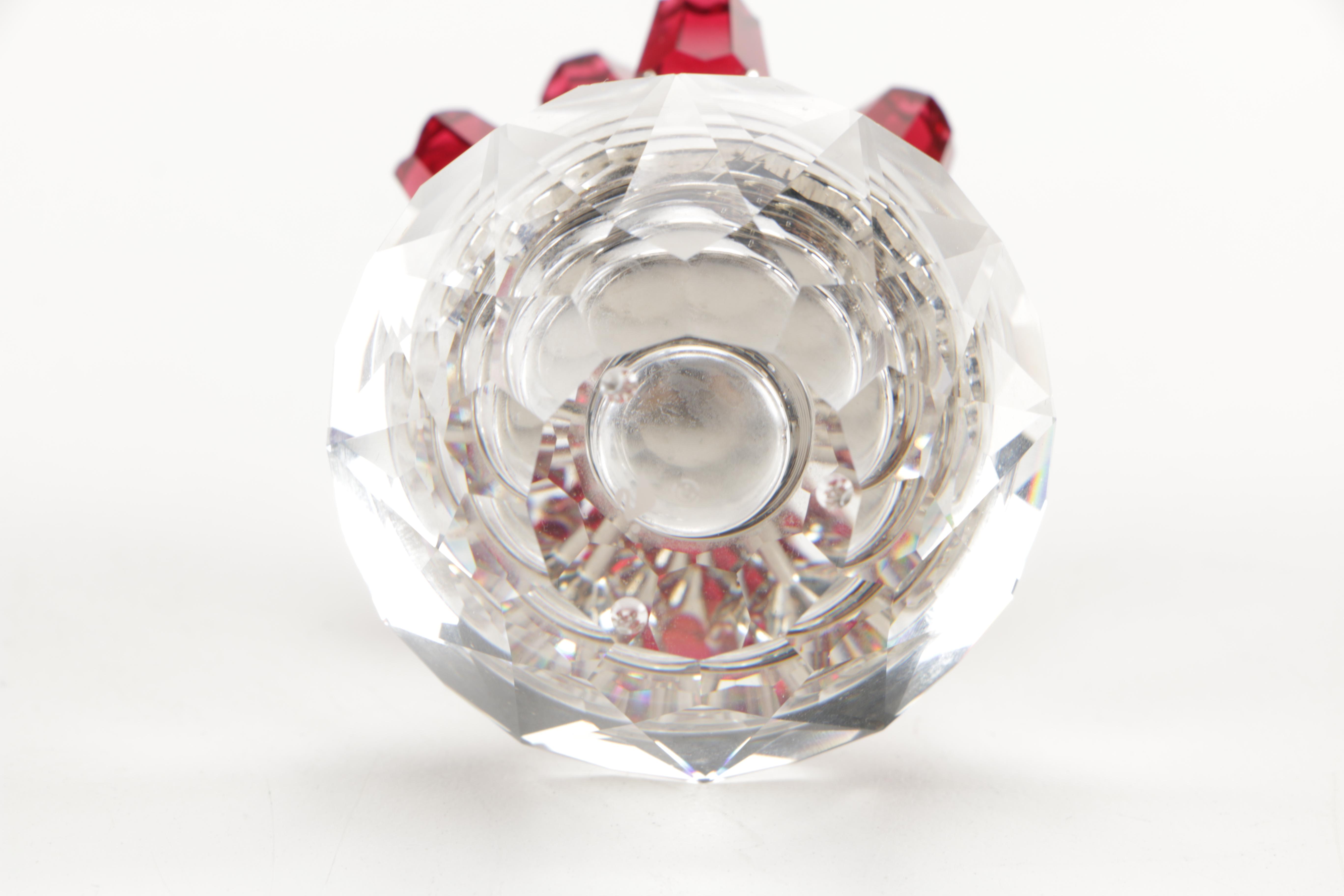 Swarovski Crystal Vase of Roses