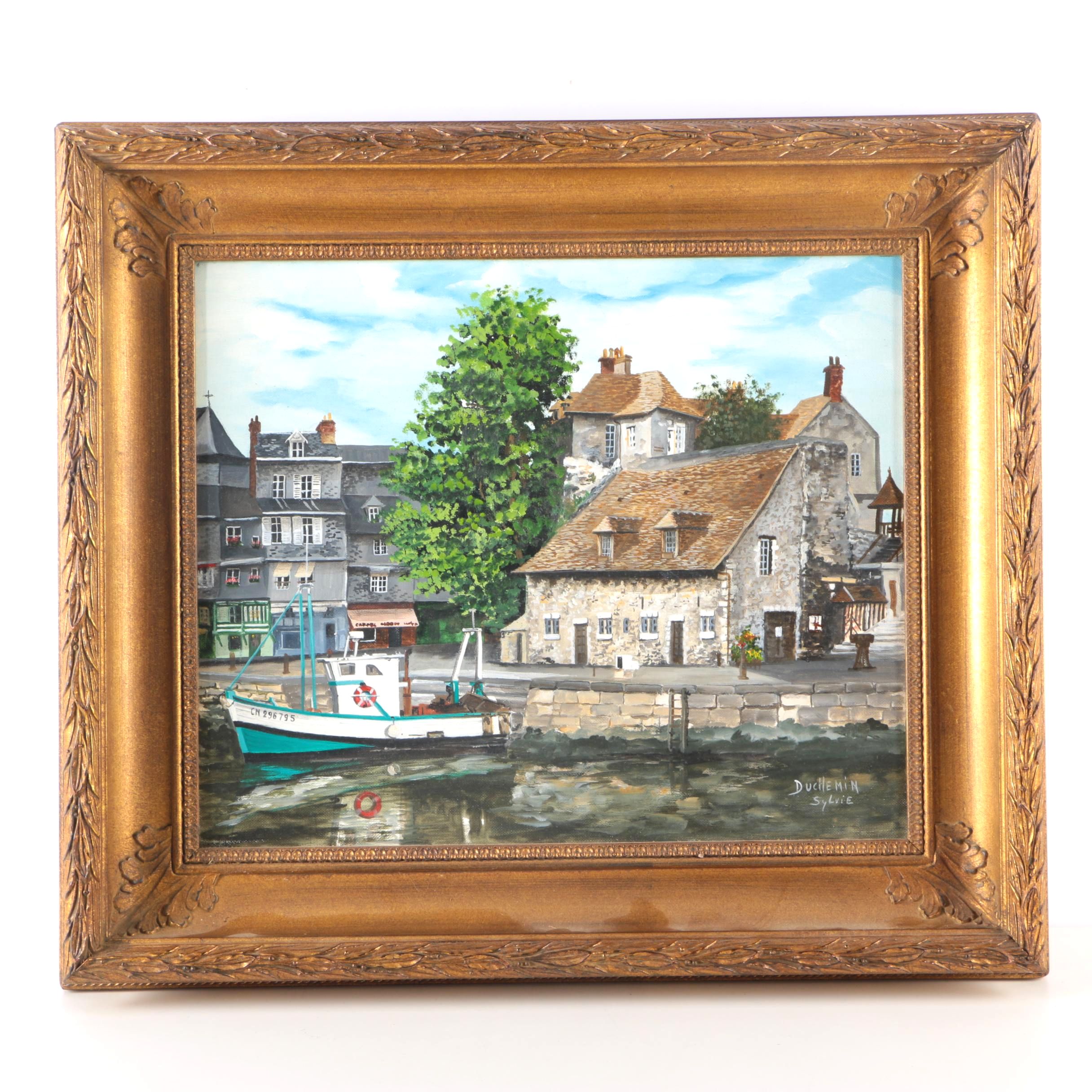 Duchemin Sylvie Oil Painting Painting on Canvas "Honfleur"